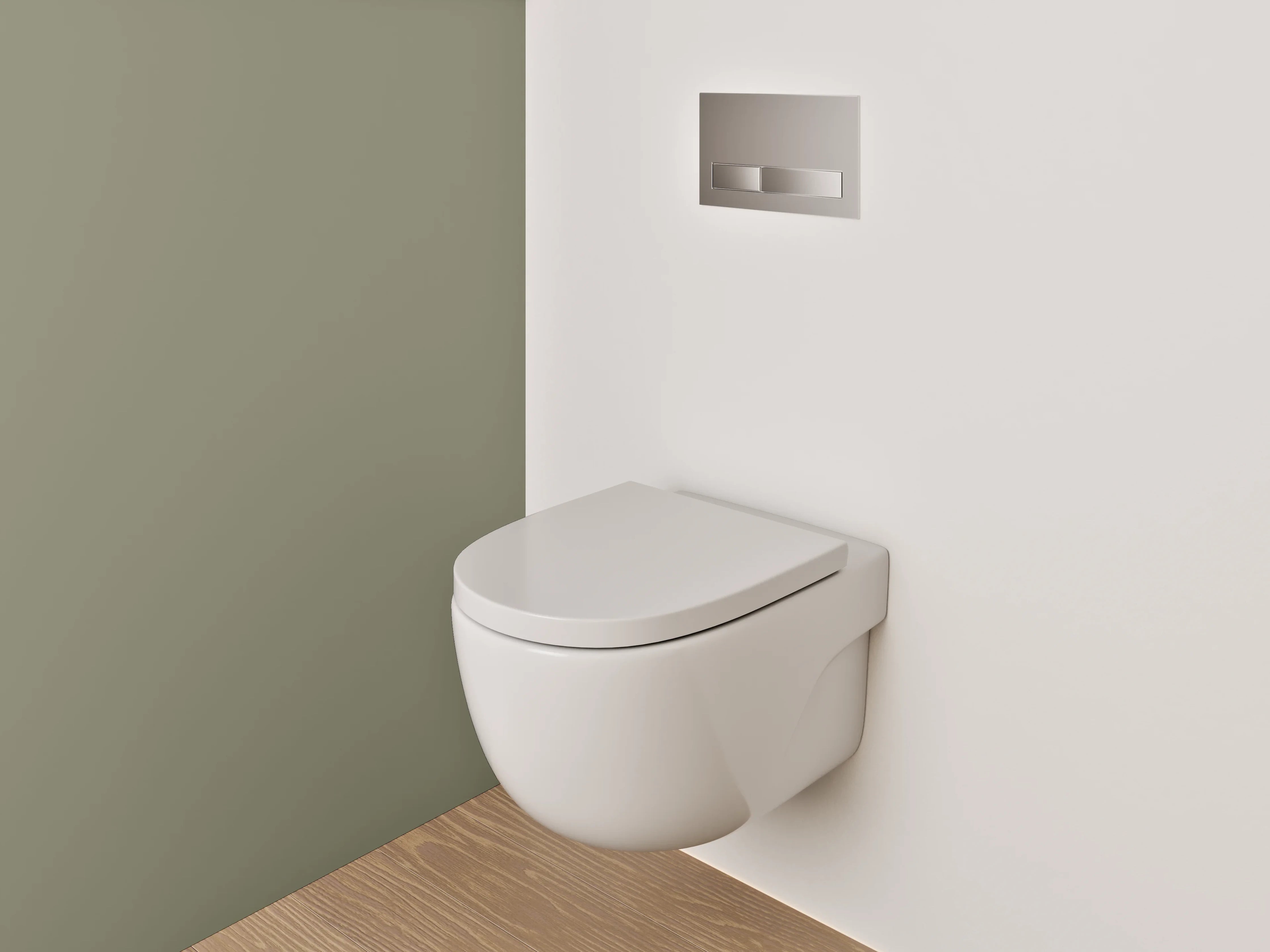 WC-Rückwand - RAL 7002 Olivgrau