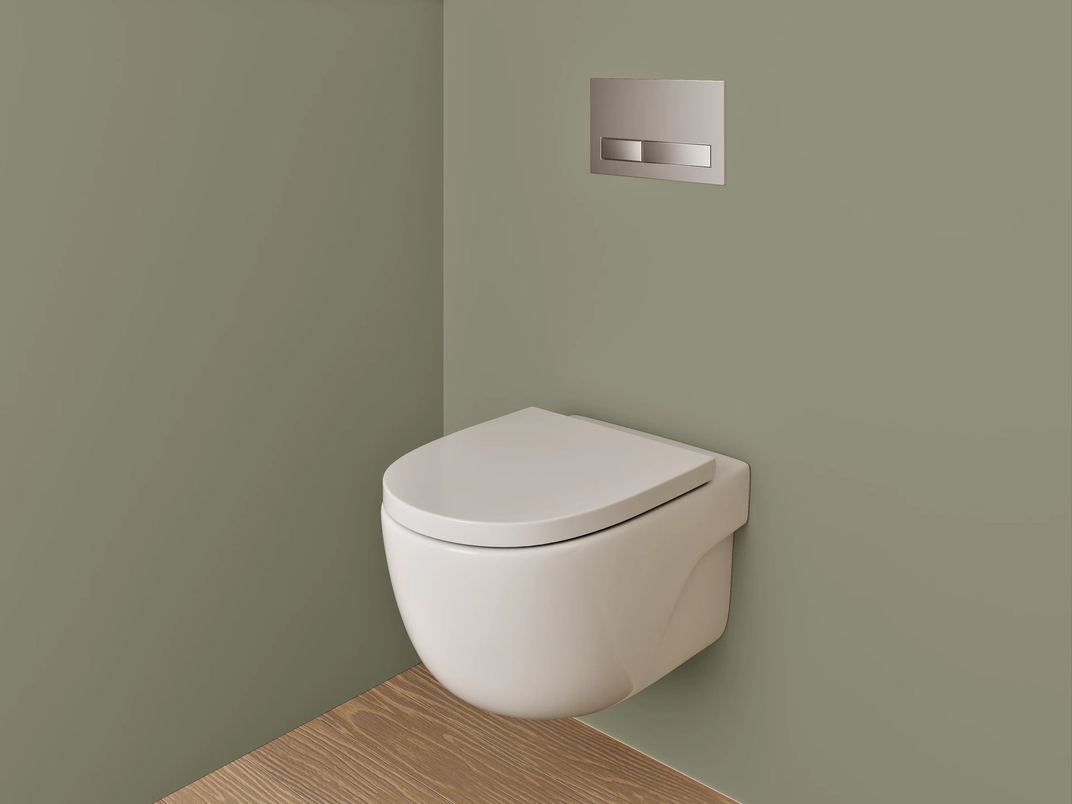 WC-Rückwand - RAL 7002 Olivgrau