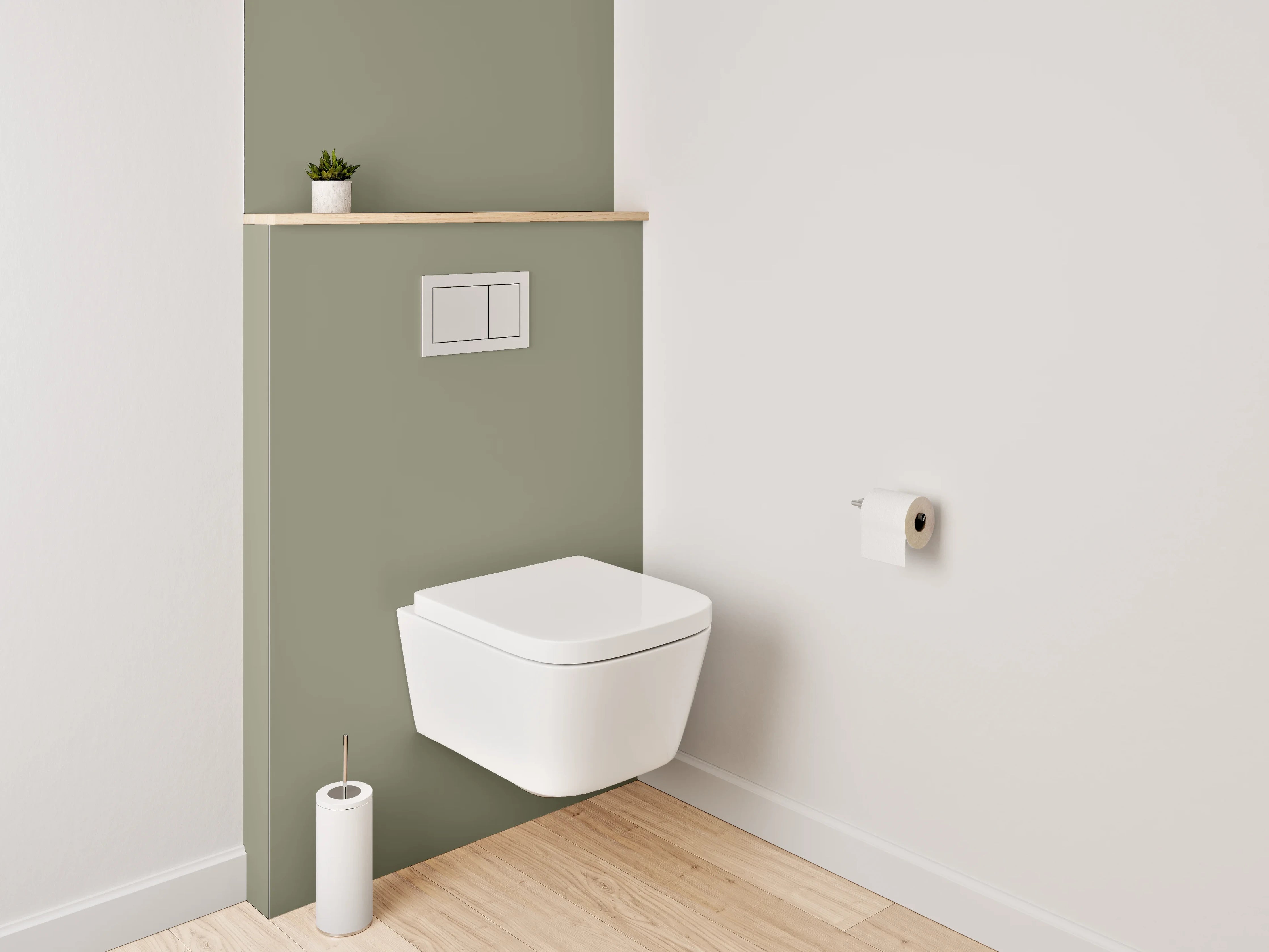 WC-Rückwand - RAL 7002 Olivgrau
