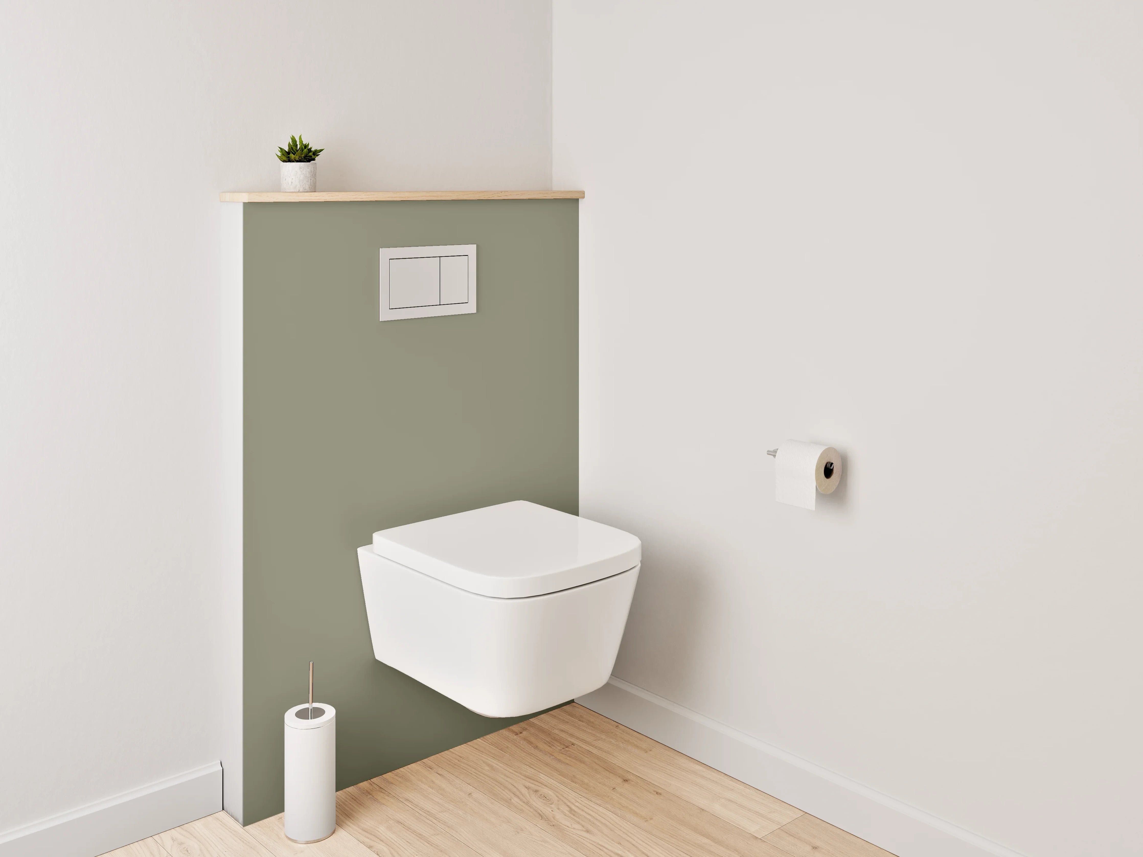 WC-Rückwand - RAL 7002 Olivgrau