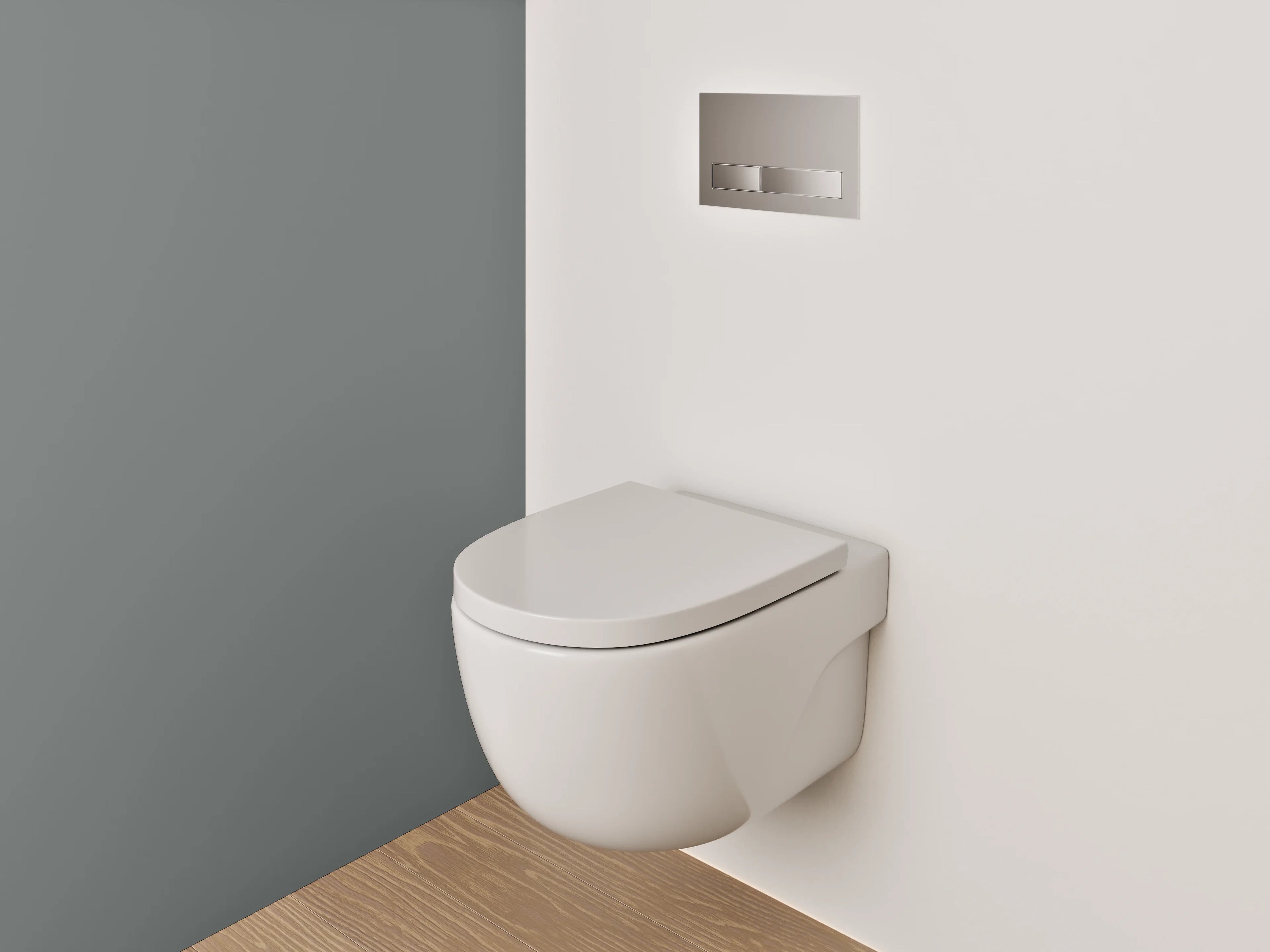 WC-Rückwand - RAL 7005 Mausgrau