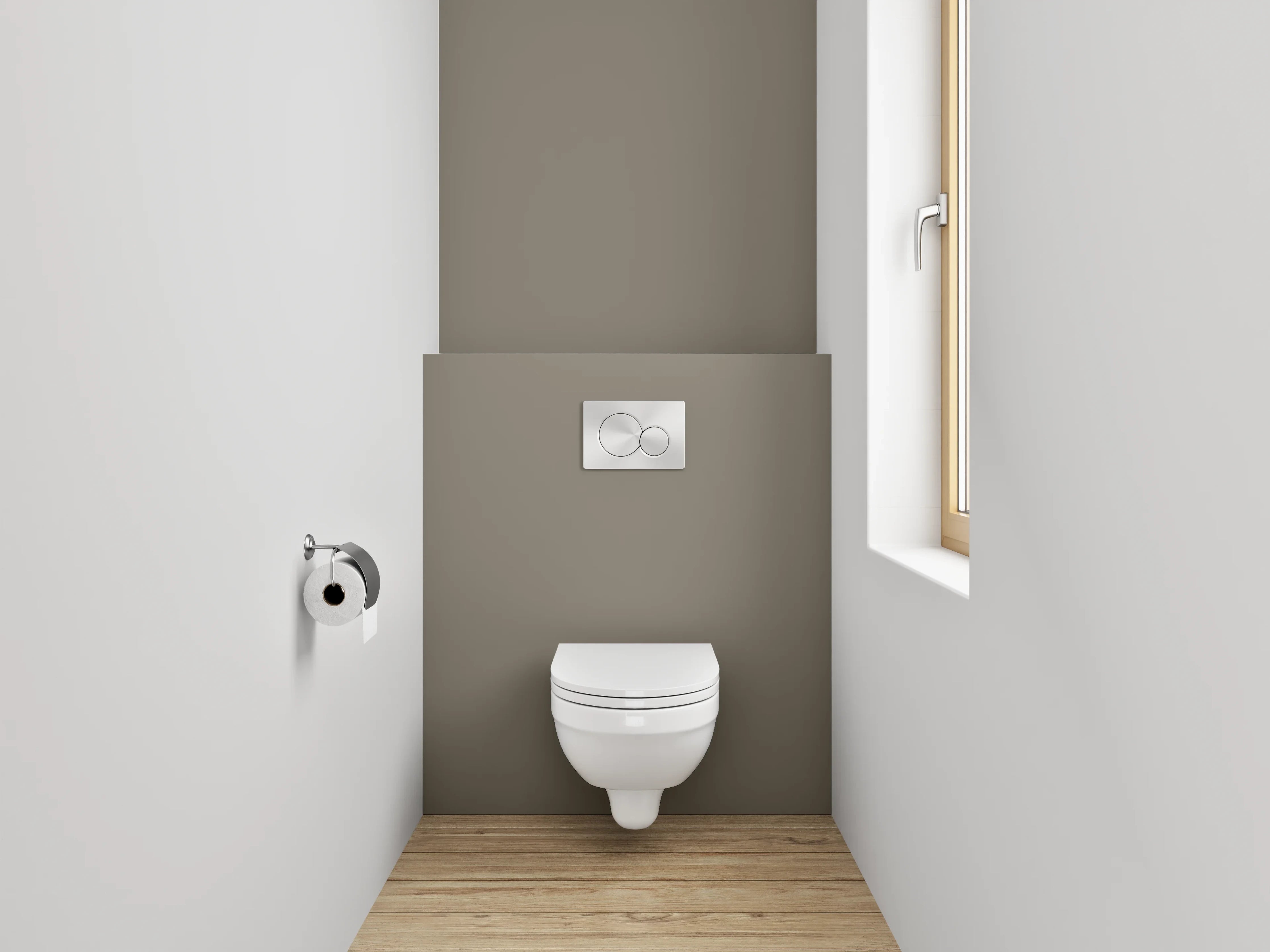 WC-Rückwand - RAL 7006 Beigegrünbraun