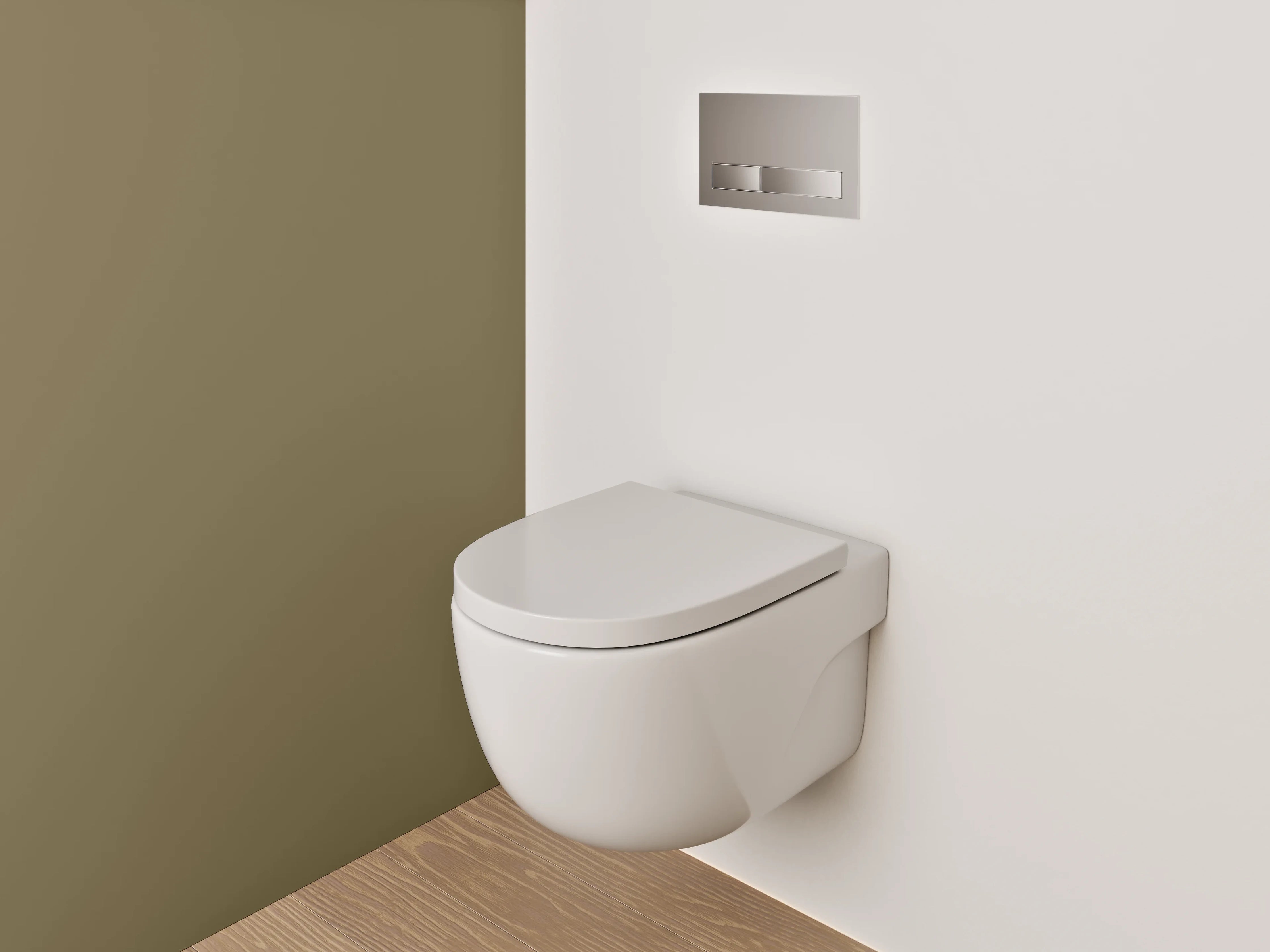 WC-Rückwand - RAL 7008 Khakigrau