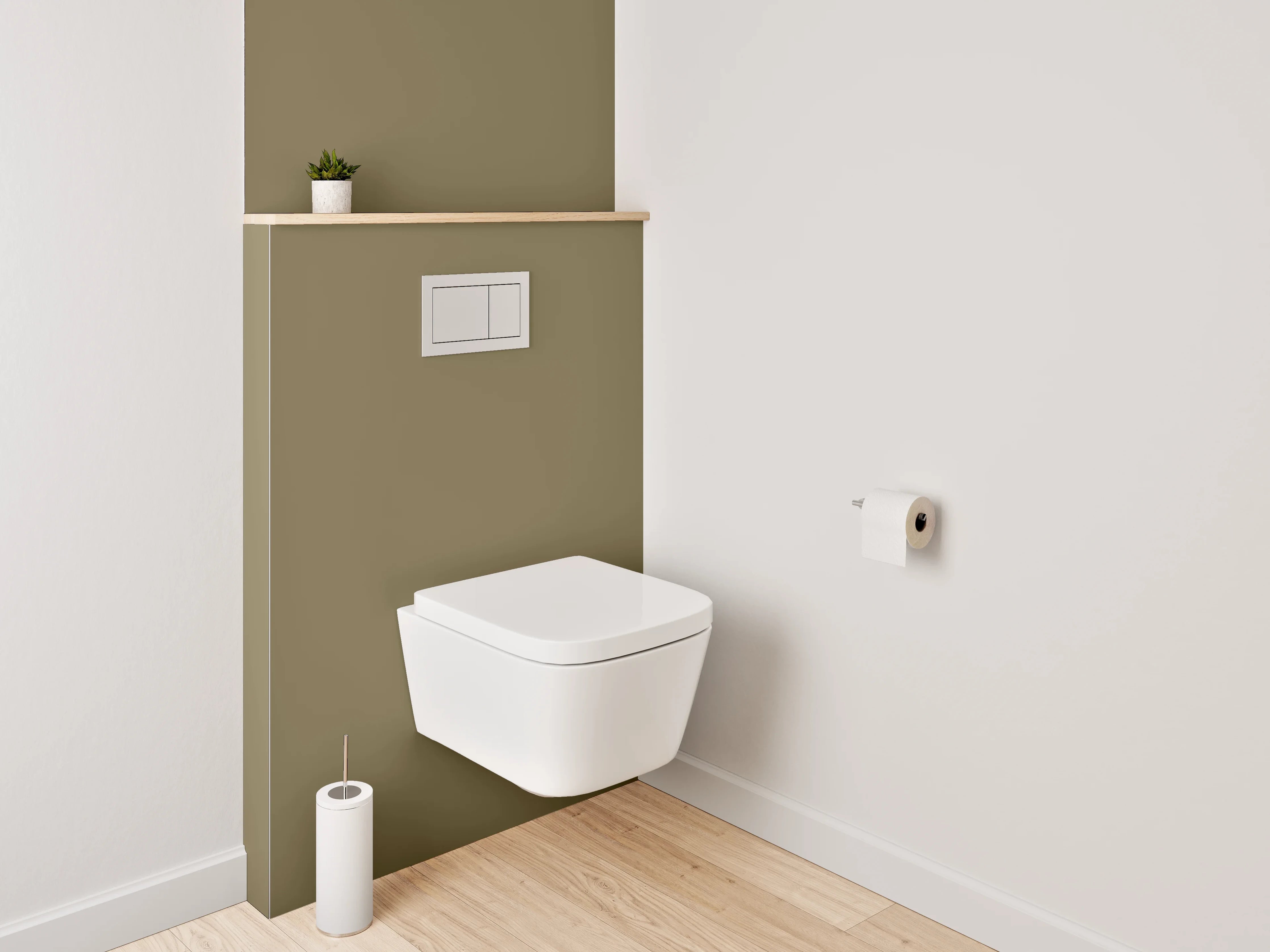 WC-Rückwand - RAL 7008 Khakigrau