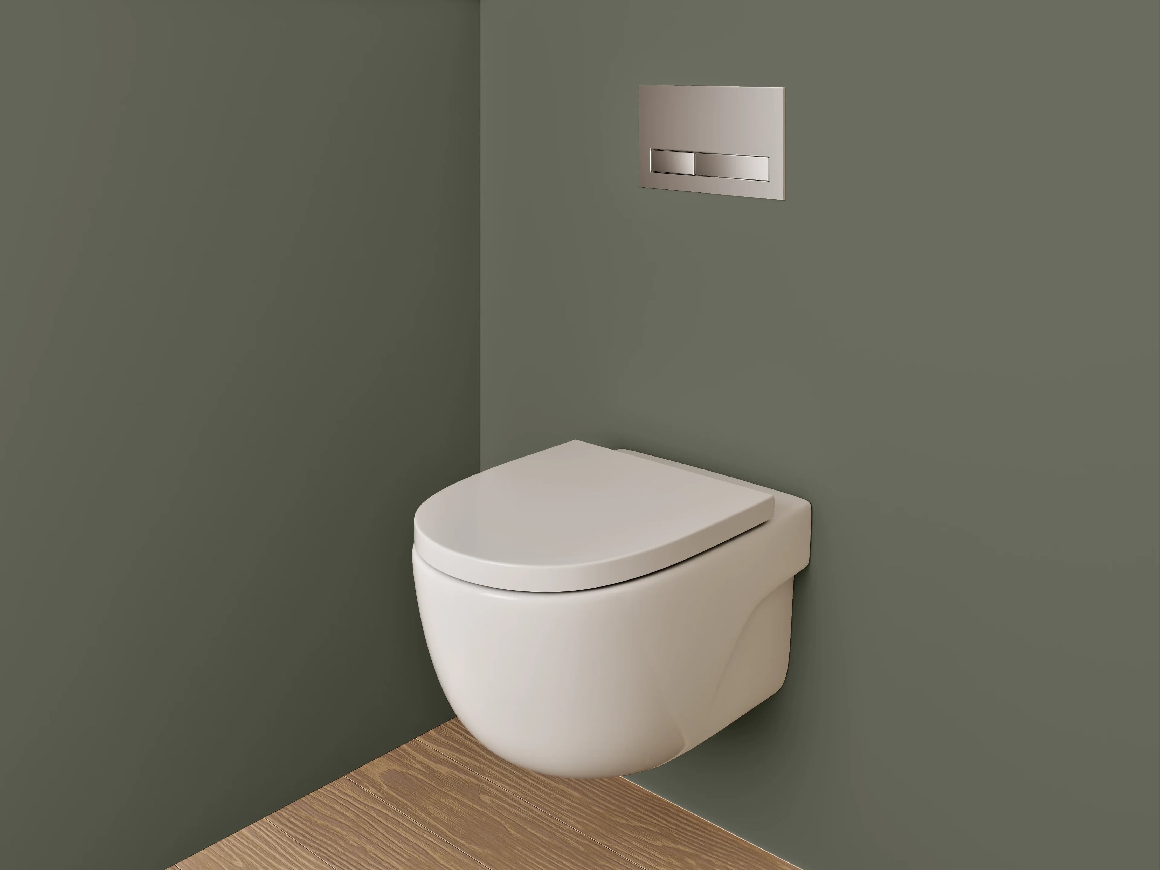 WC-Rückwand - RAL 7013 Braungrau
