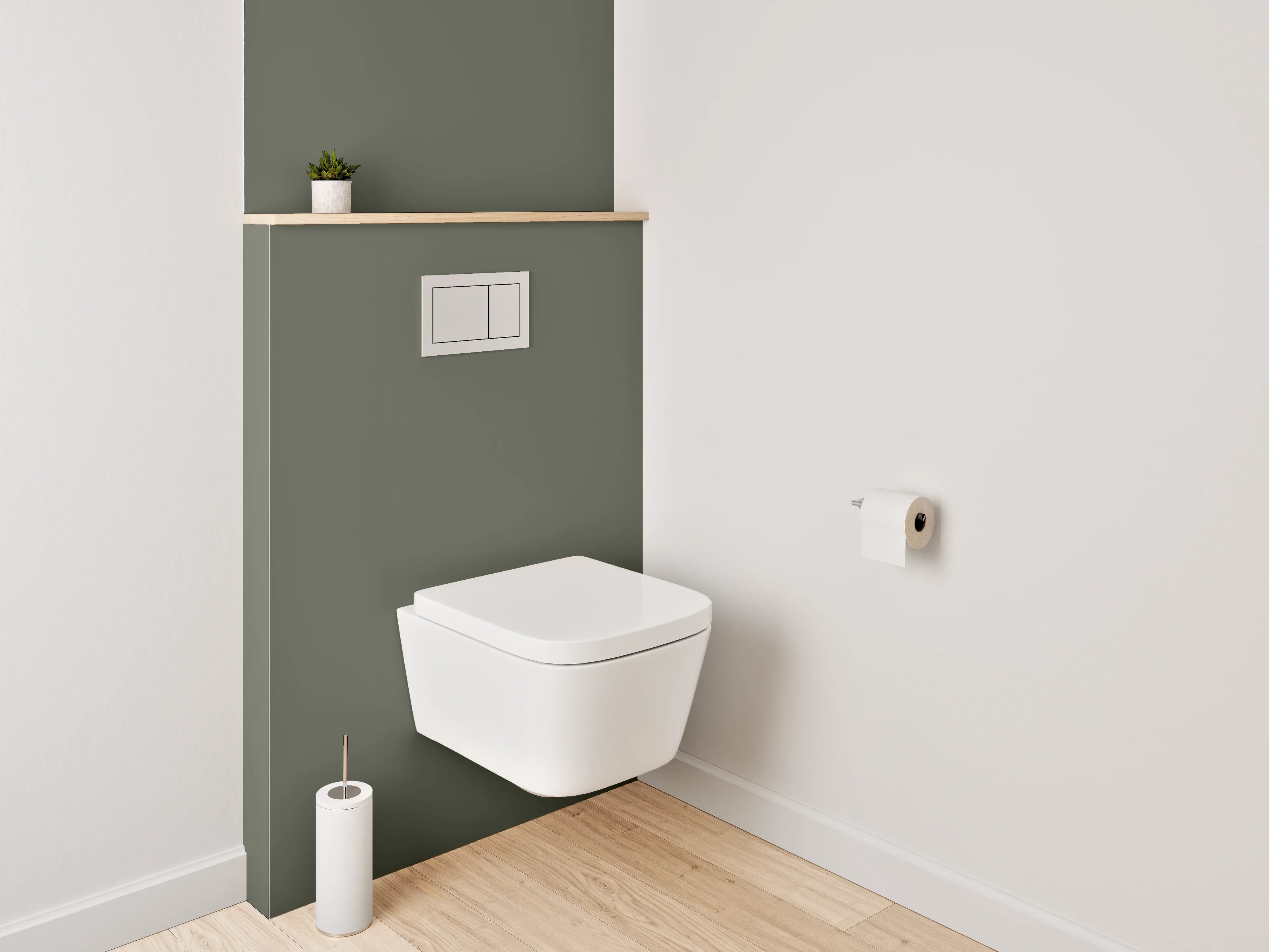 WC-Rückwand - RAL 7013 Braungrau