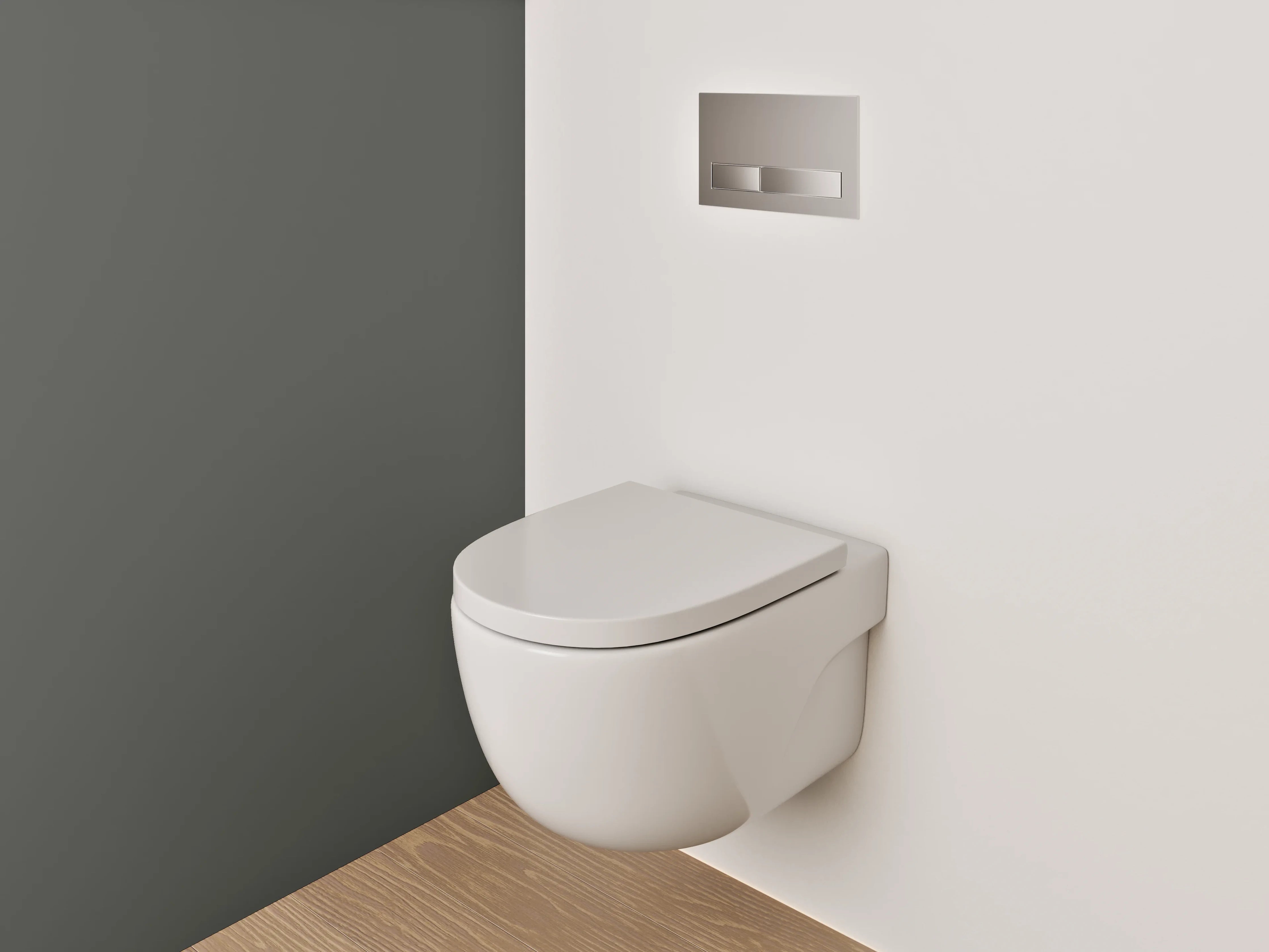 WC-Rückwand - RAL 7022 Umbragrau