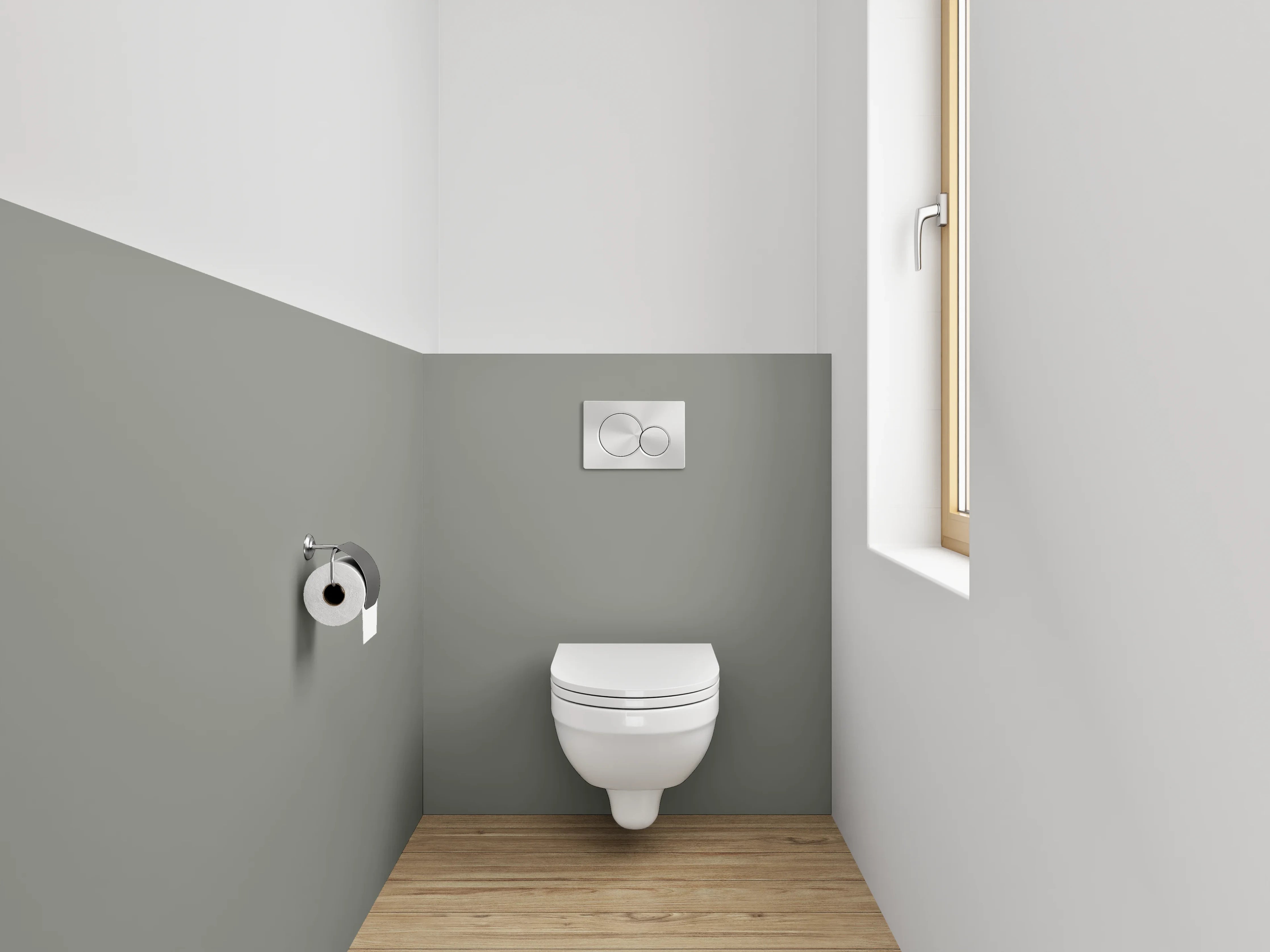 WC-Rückwand - RAL 7023 Betongrau