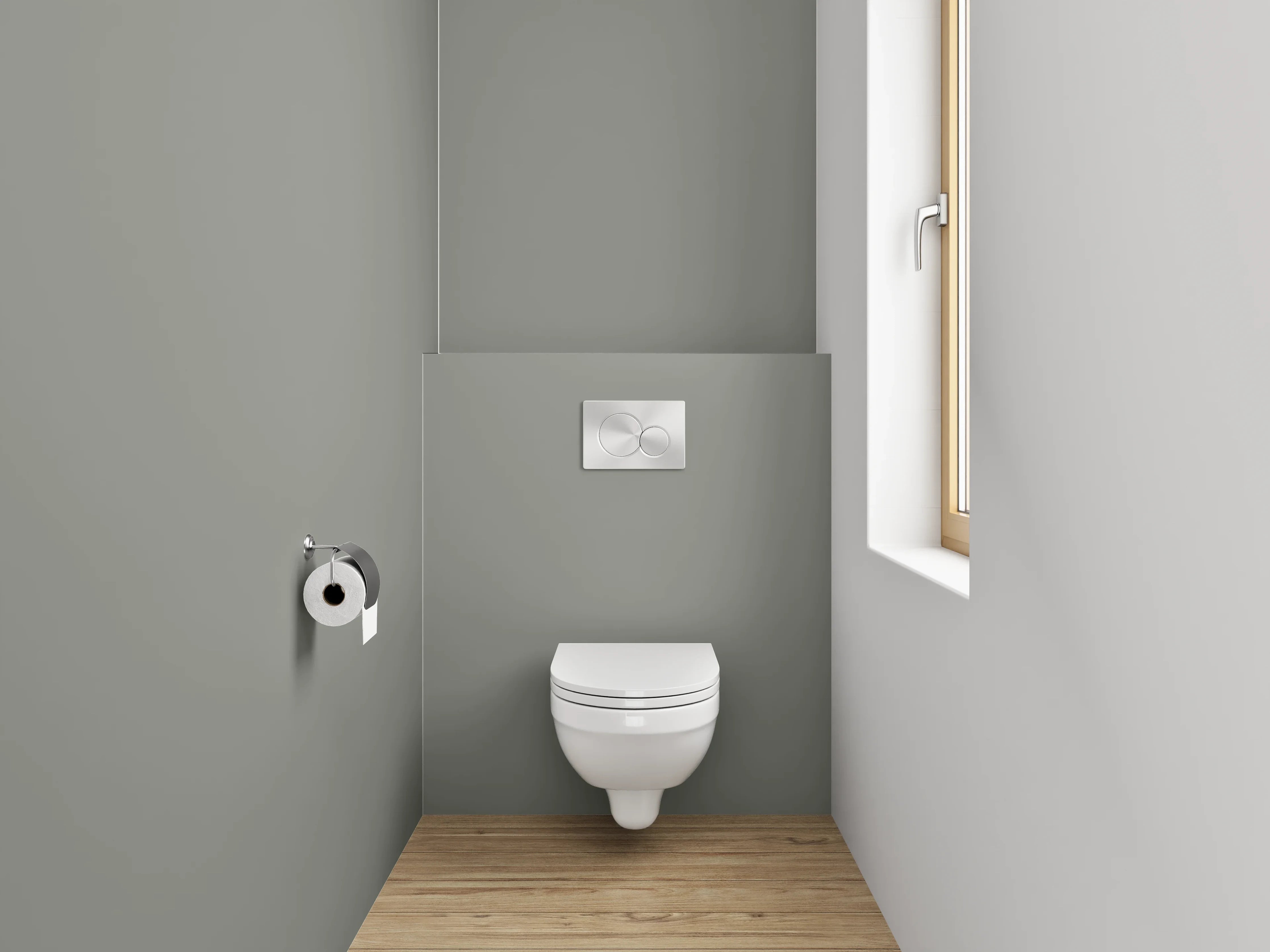 WC-Rückwand - RAL 7023 Betongrau