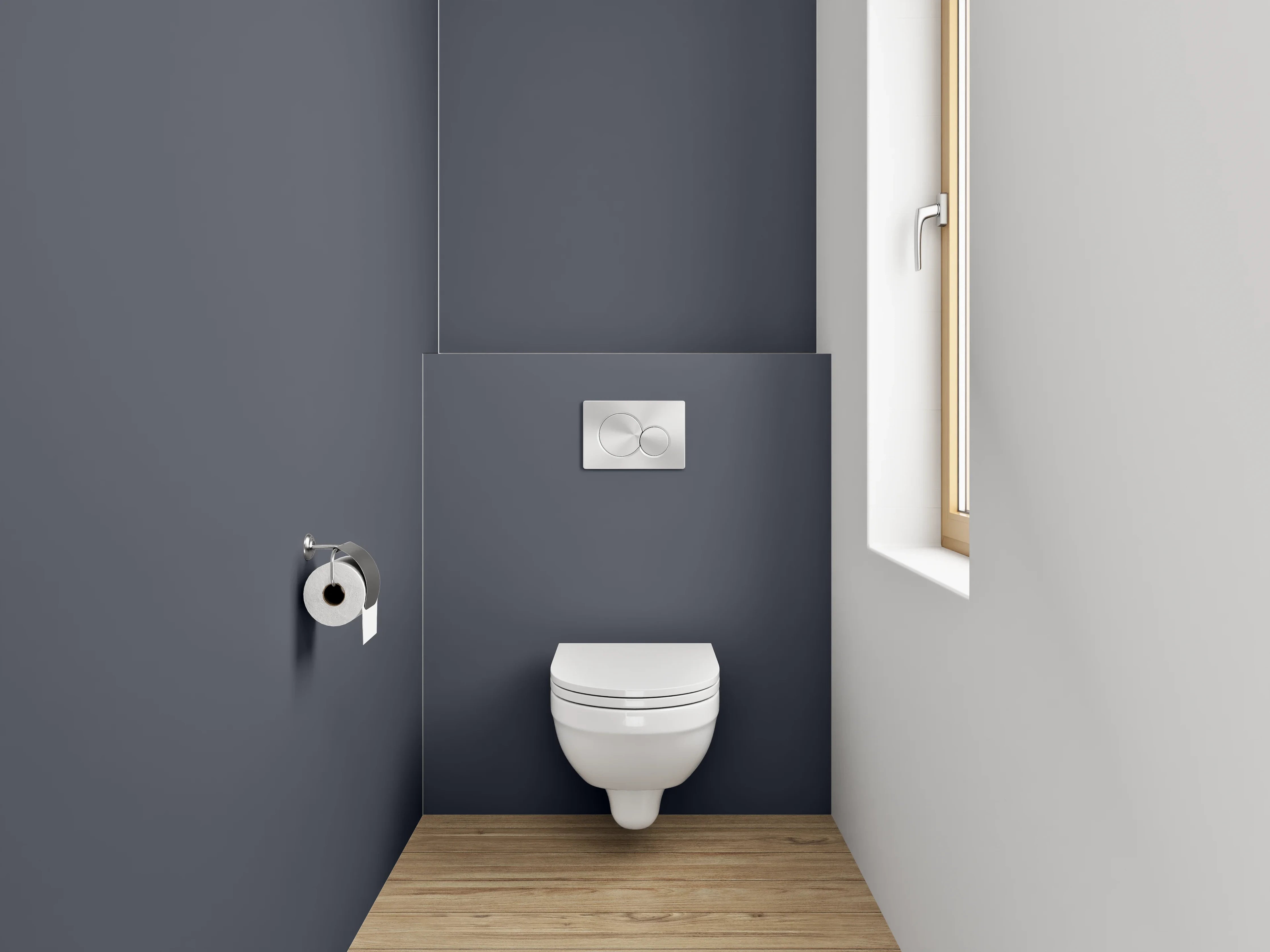WC-Rückwand - RAL 7024 Graphitgrau