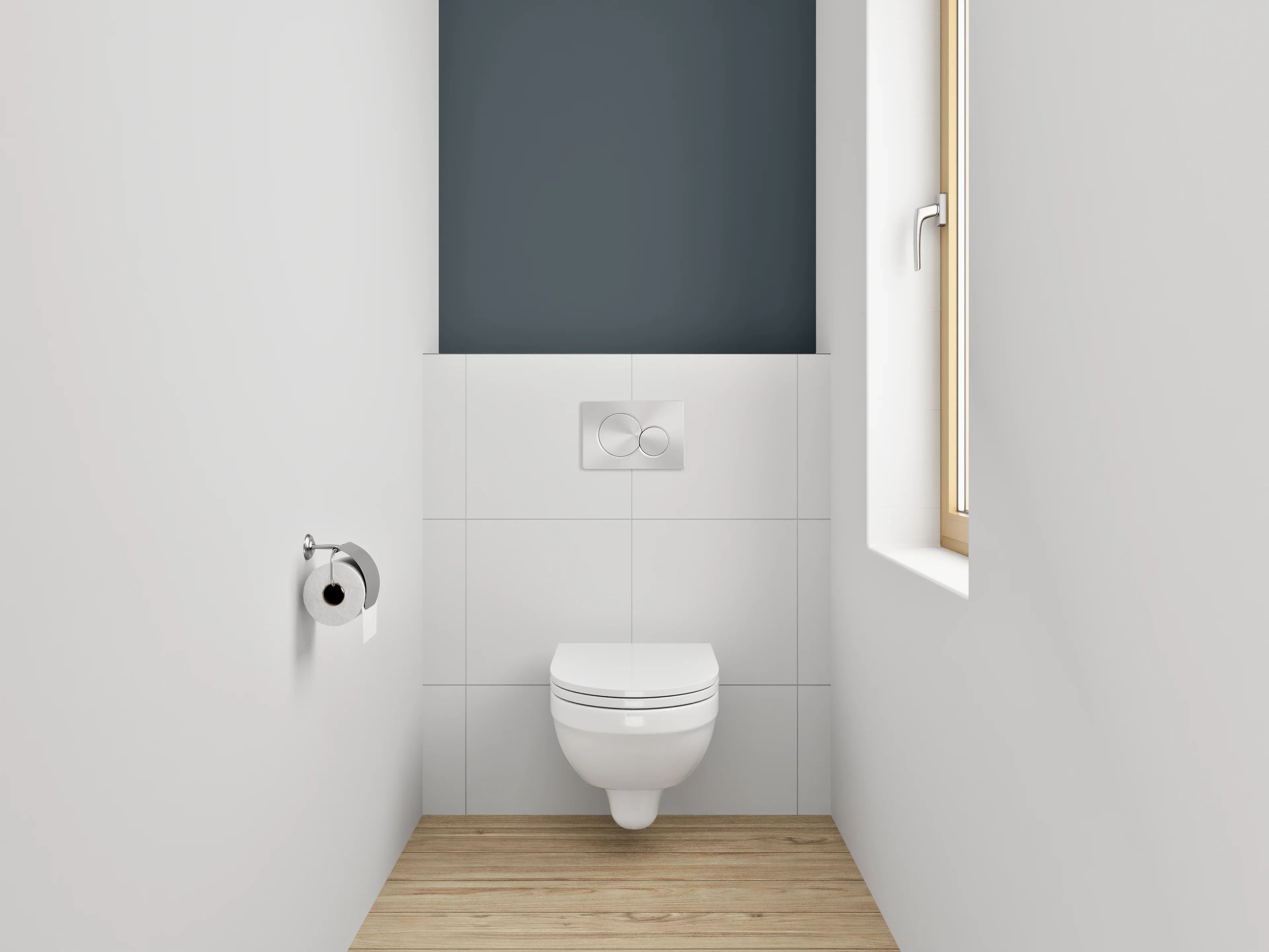 WC-Rückwand - RAL 7026 Granitgrau