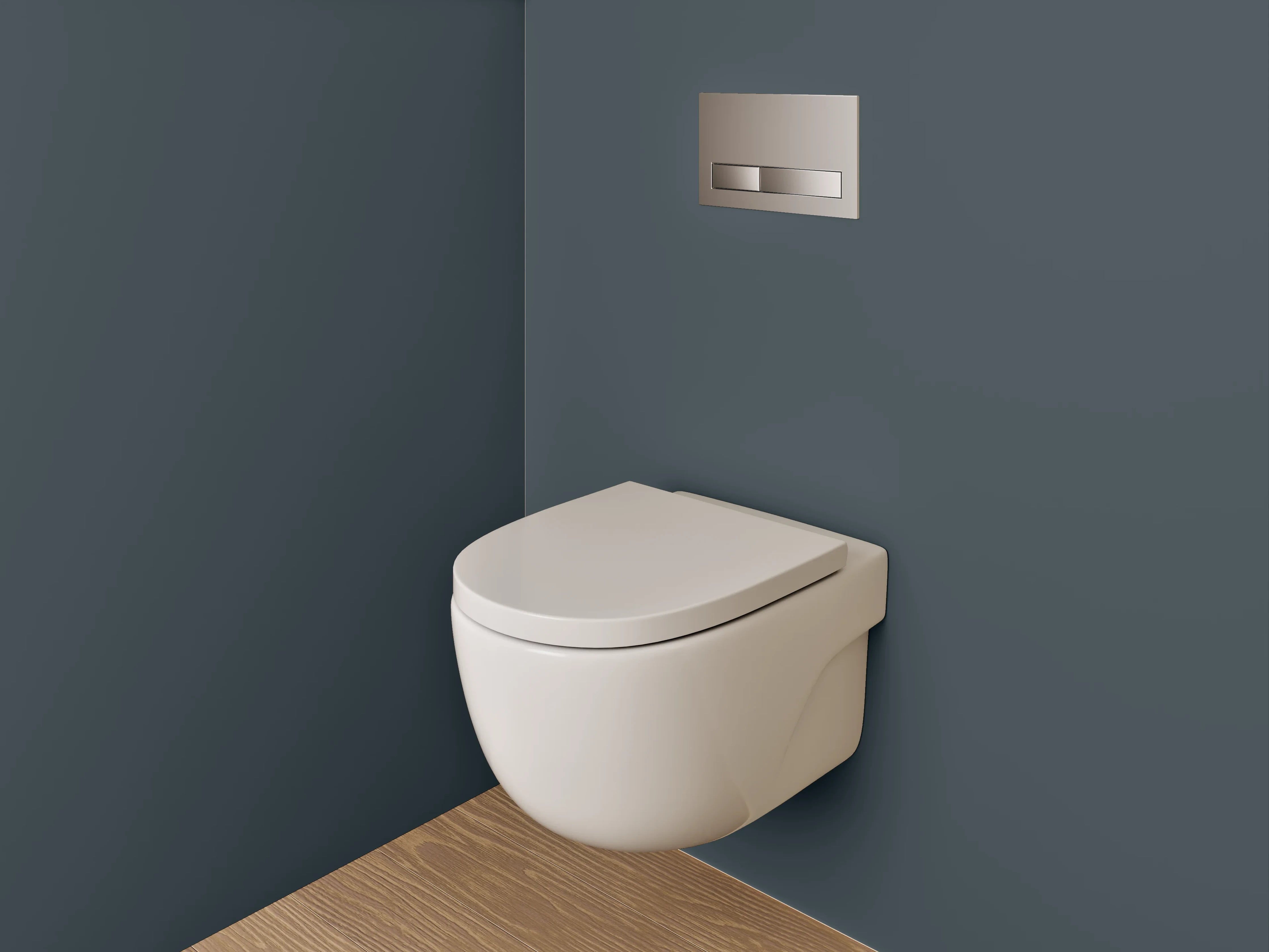 WC-Rückwand - RAL 7026 Granitgrau