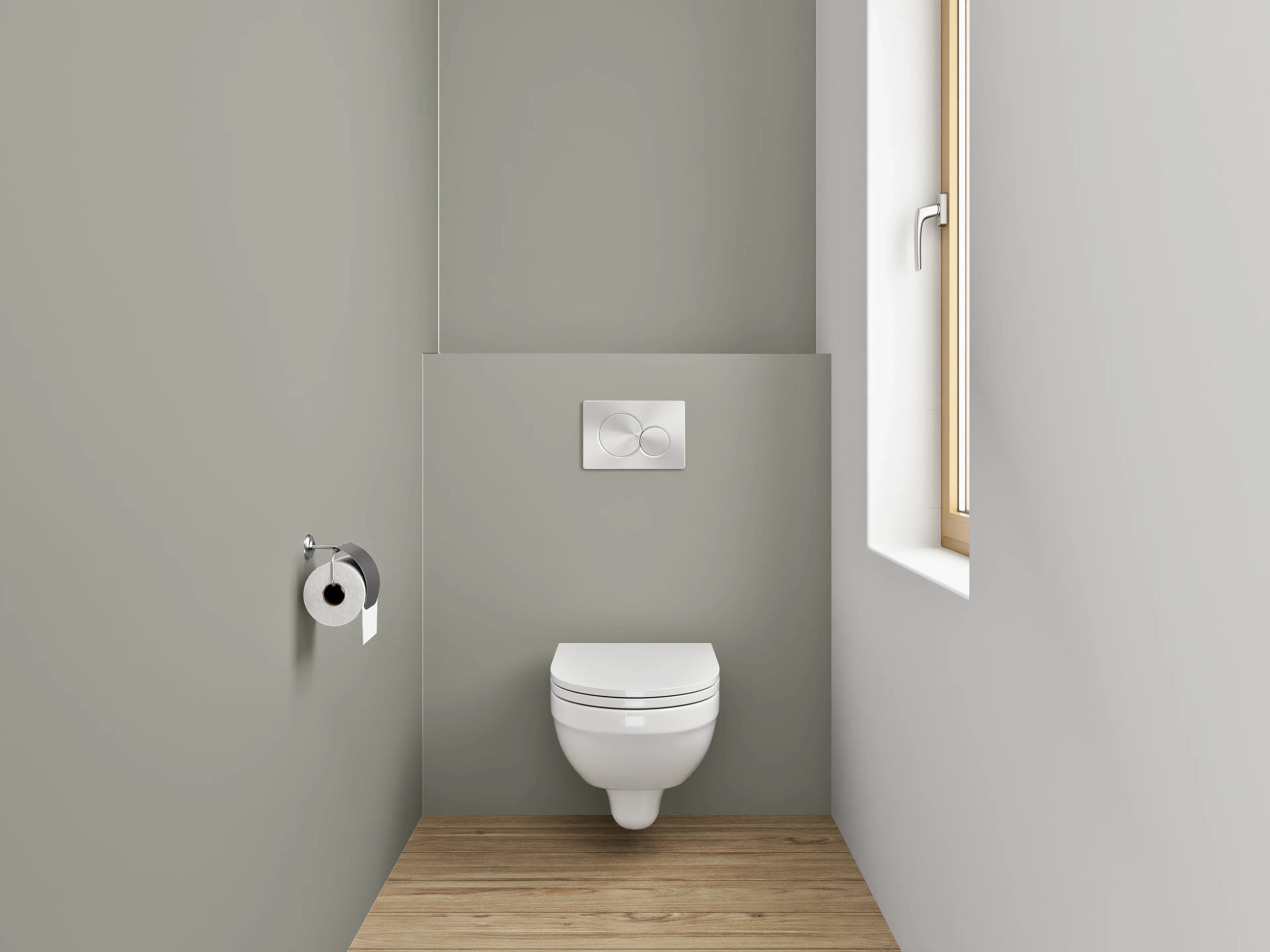 WC-Rückwand - RAL 7030 Steingrau