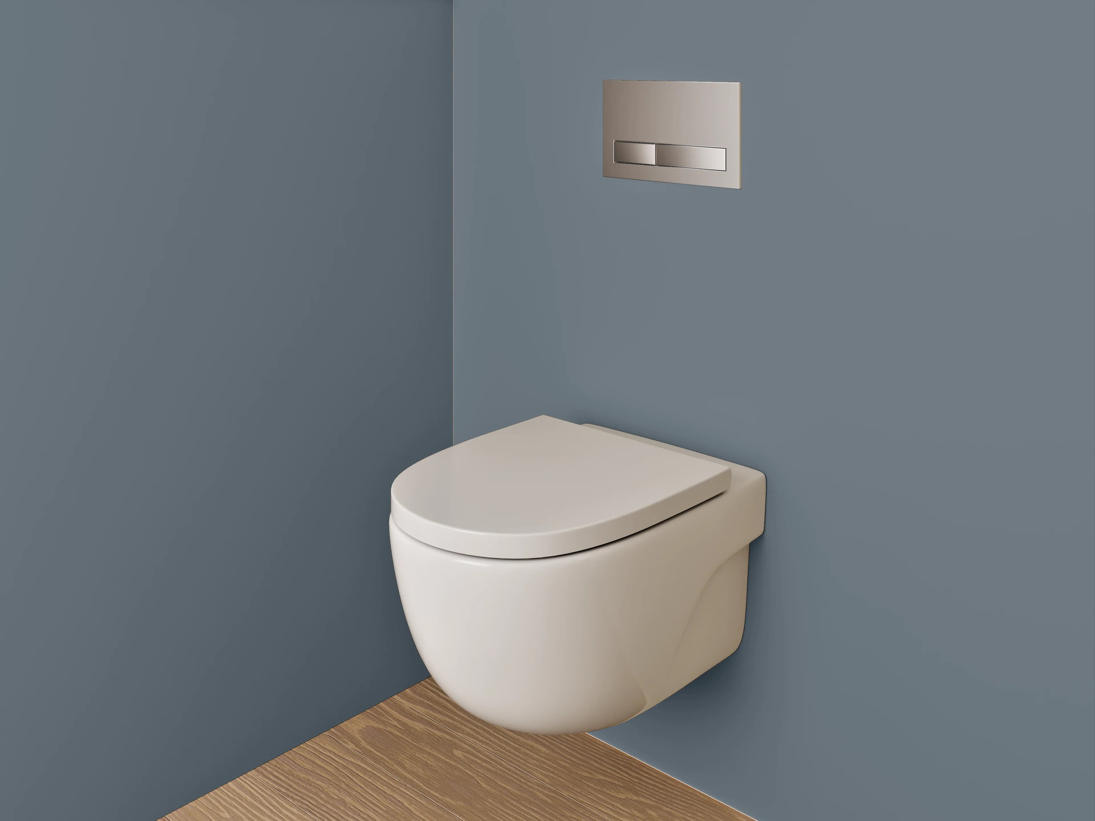 WC-Rückwand - RAL 7031 Blaugrau