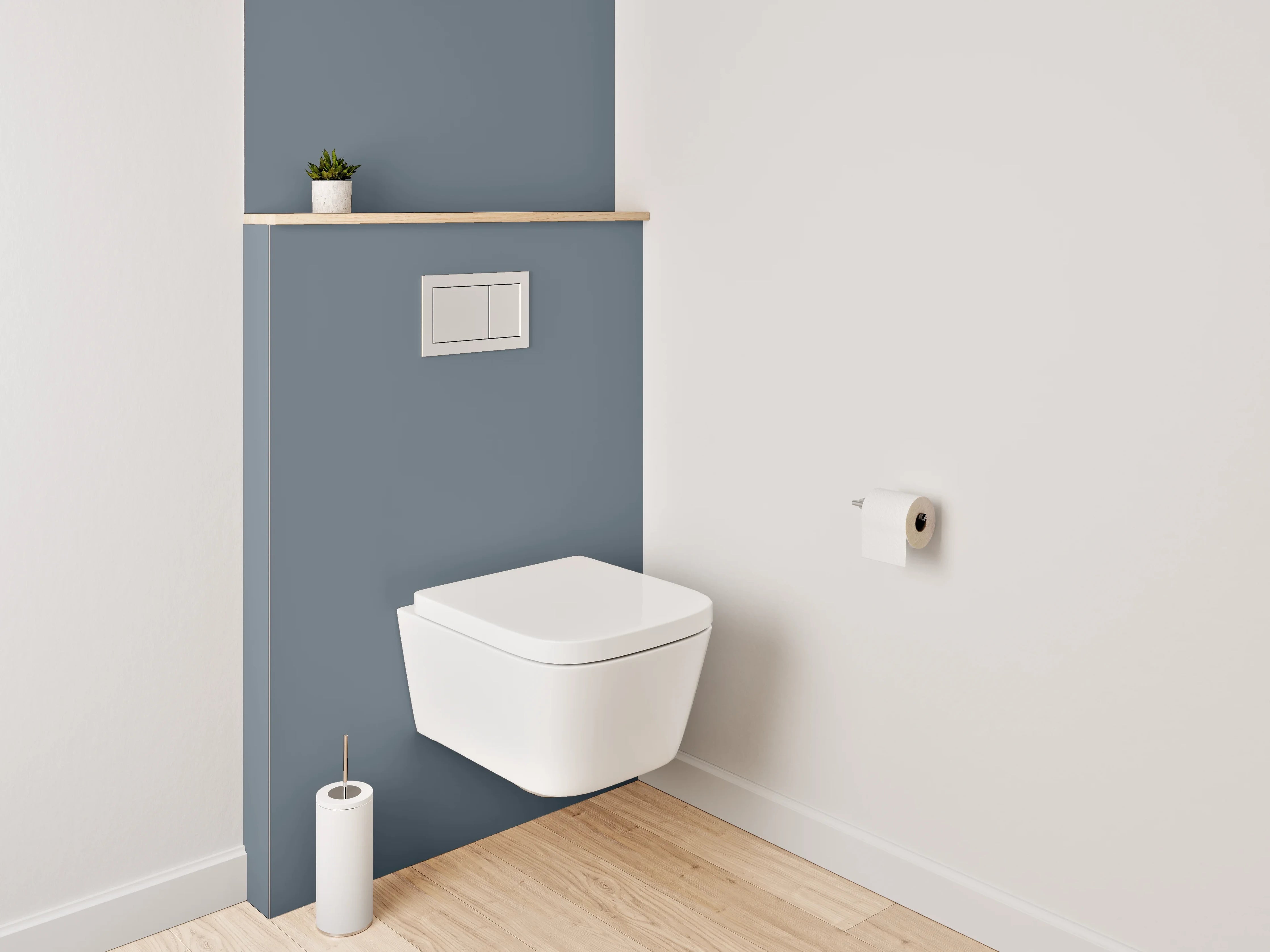 WC-Rückwand - RAL 7031 Blaugrau