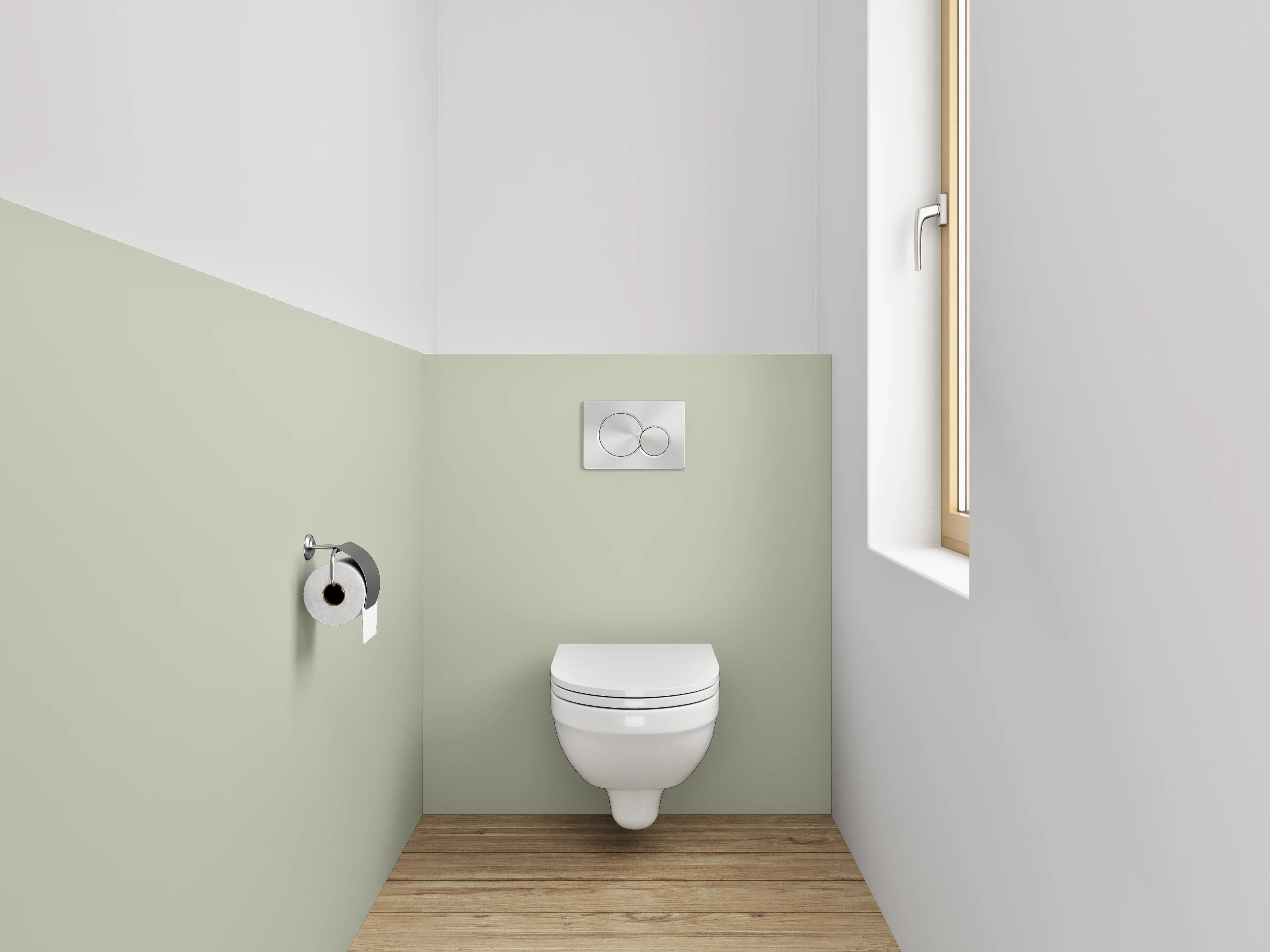 WC-Rückwand - RAL 7032 Kieselgrau