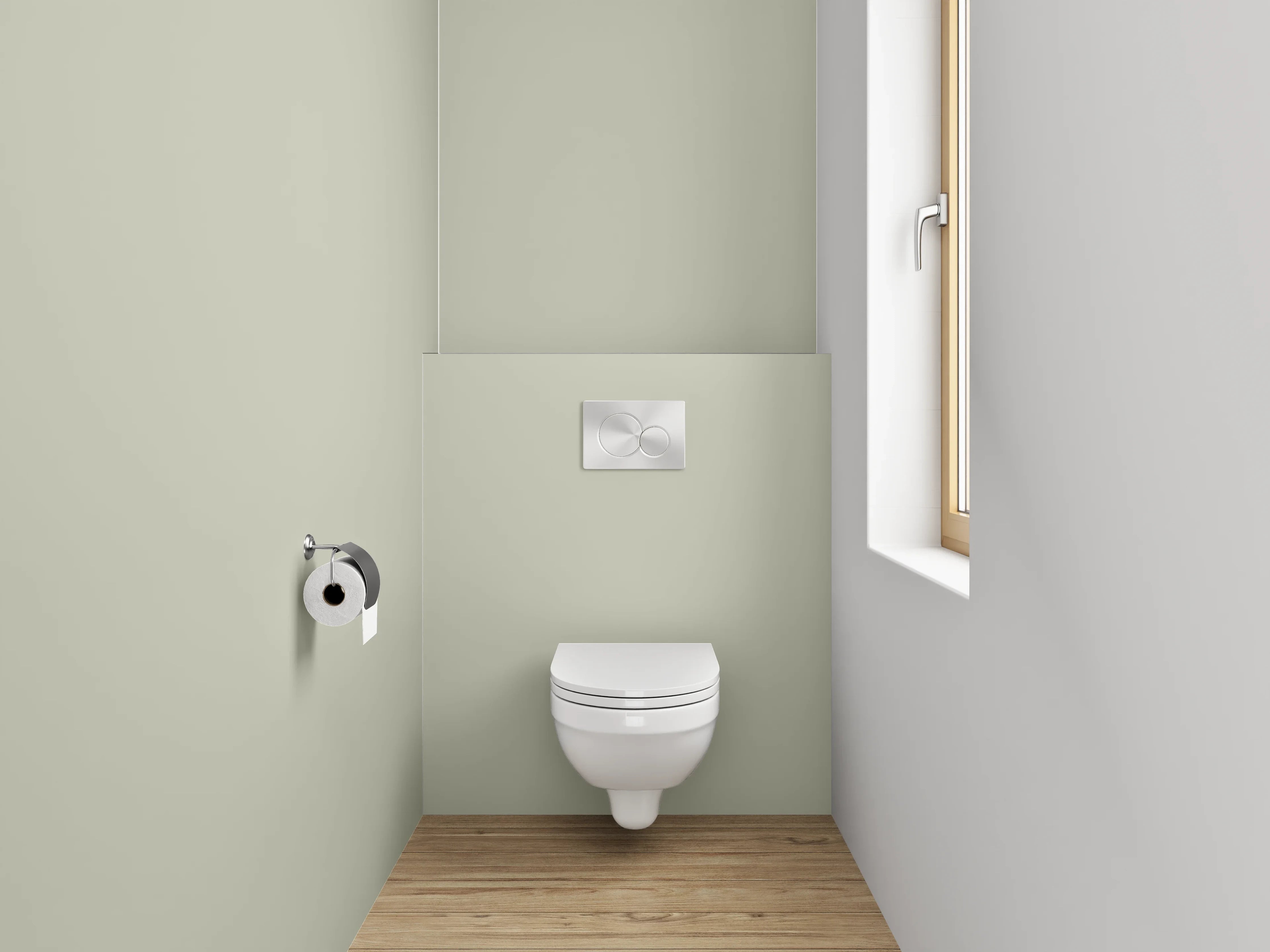 WC-Rückwand - RAL 7032 Kieselgrau