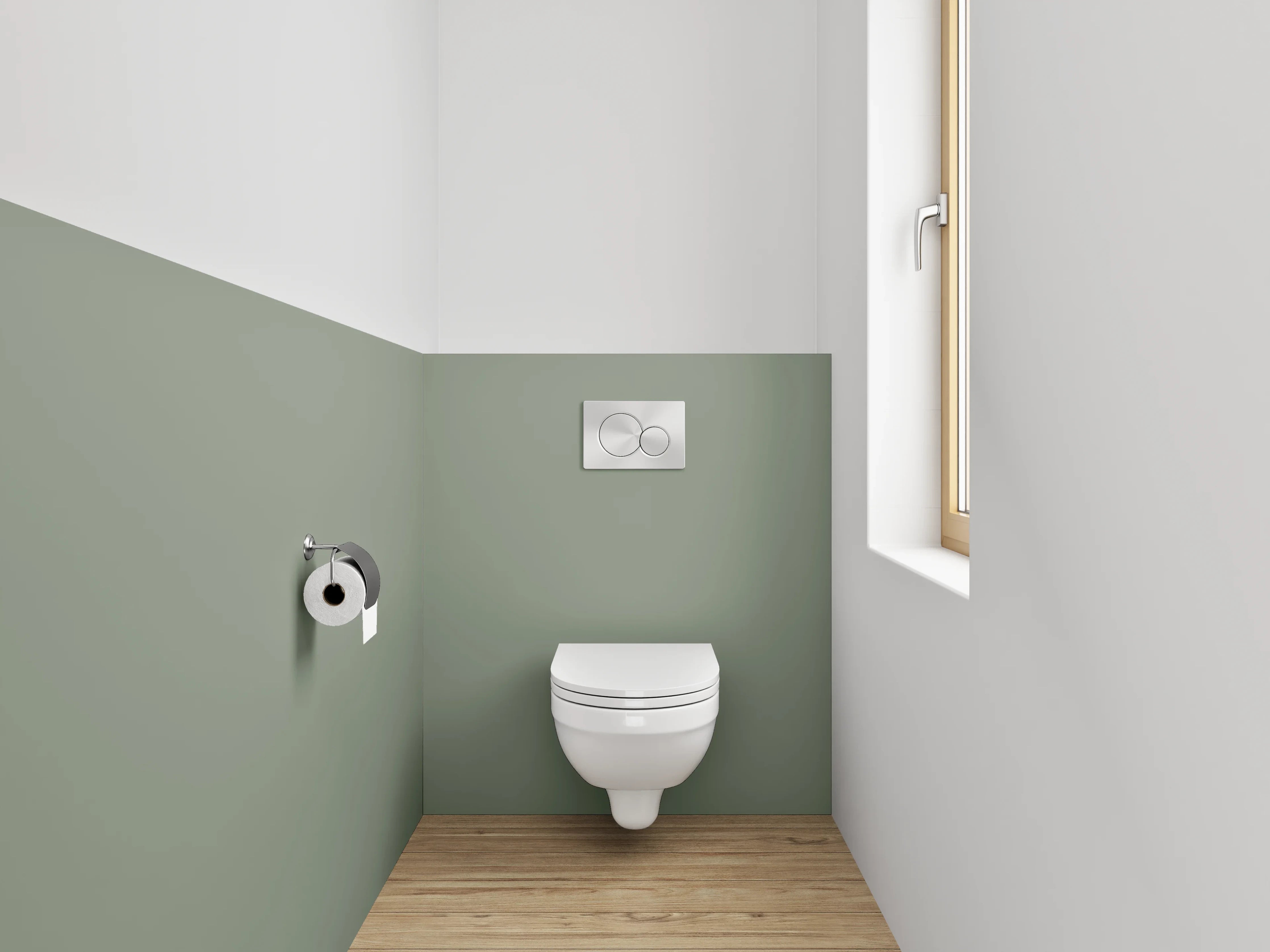 WC-Rückwand - RAL 7033 Zementgrau
