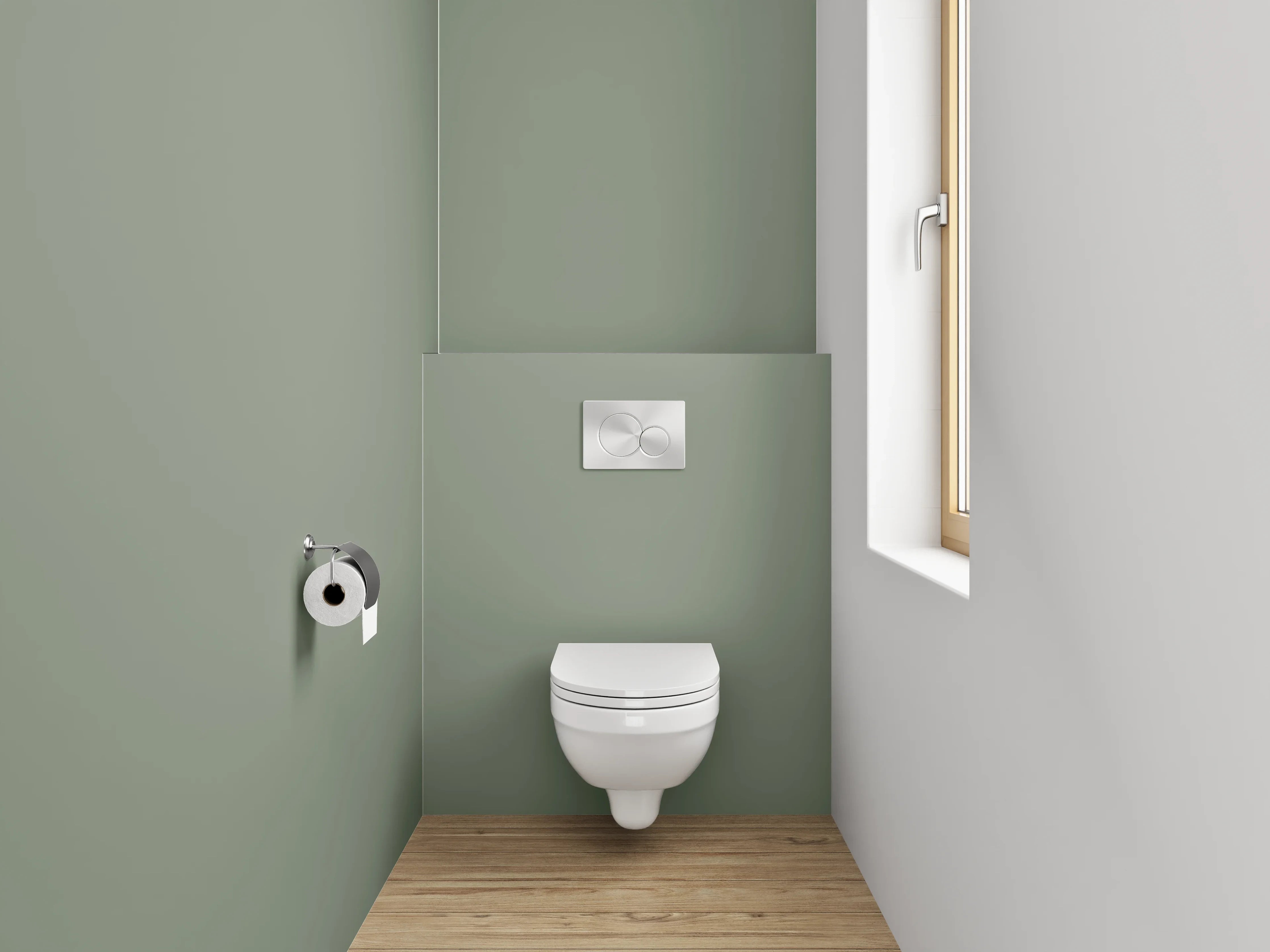WC-Rückwand - RAL 7033 Zementgrau