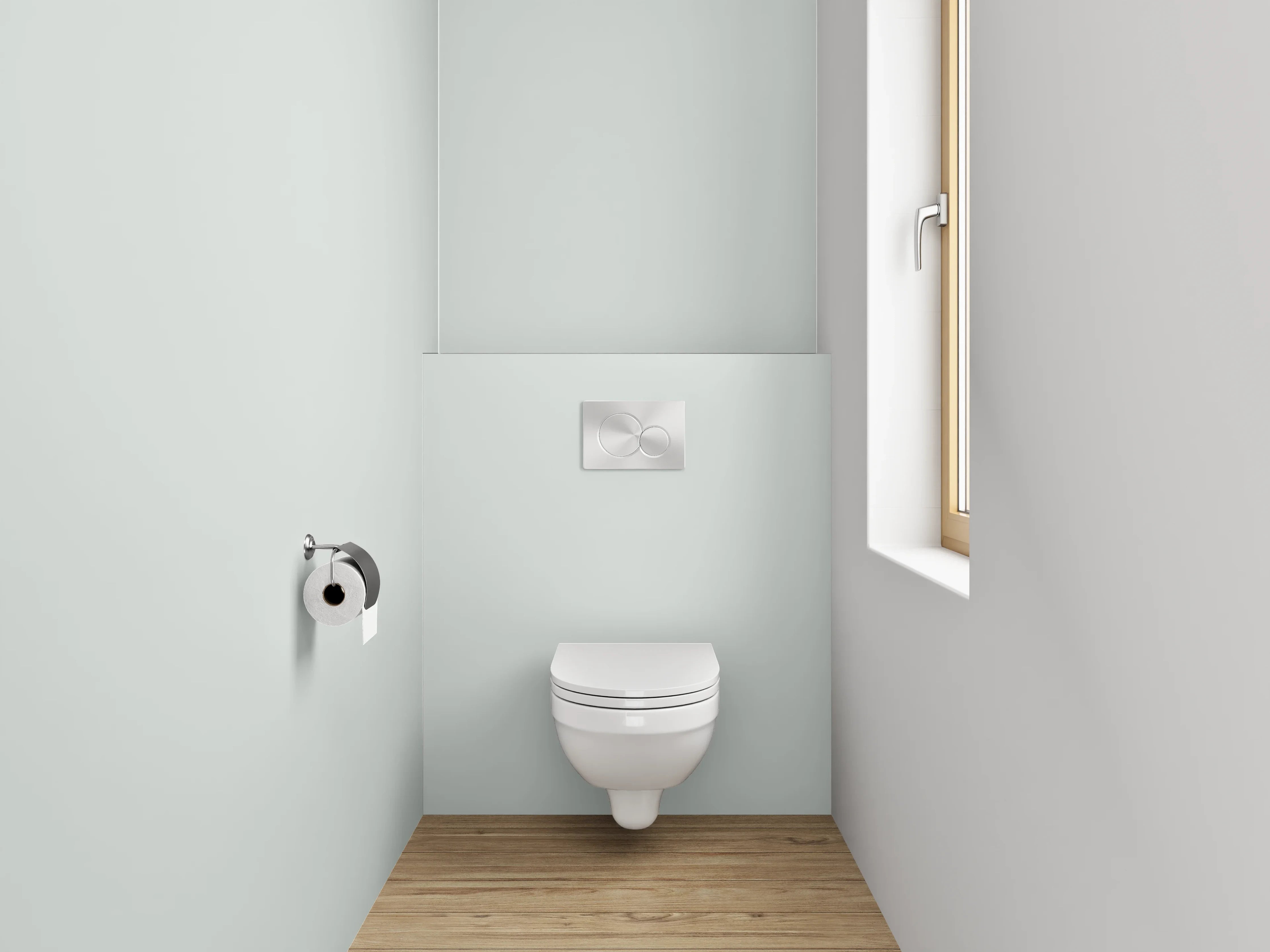 WC-Rückwand - RAL 7035 Lichtgrau