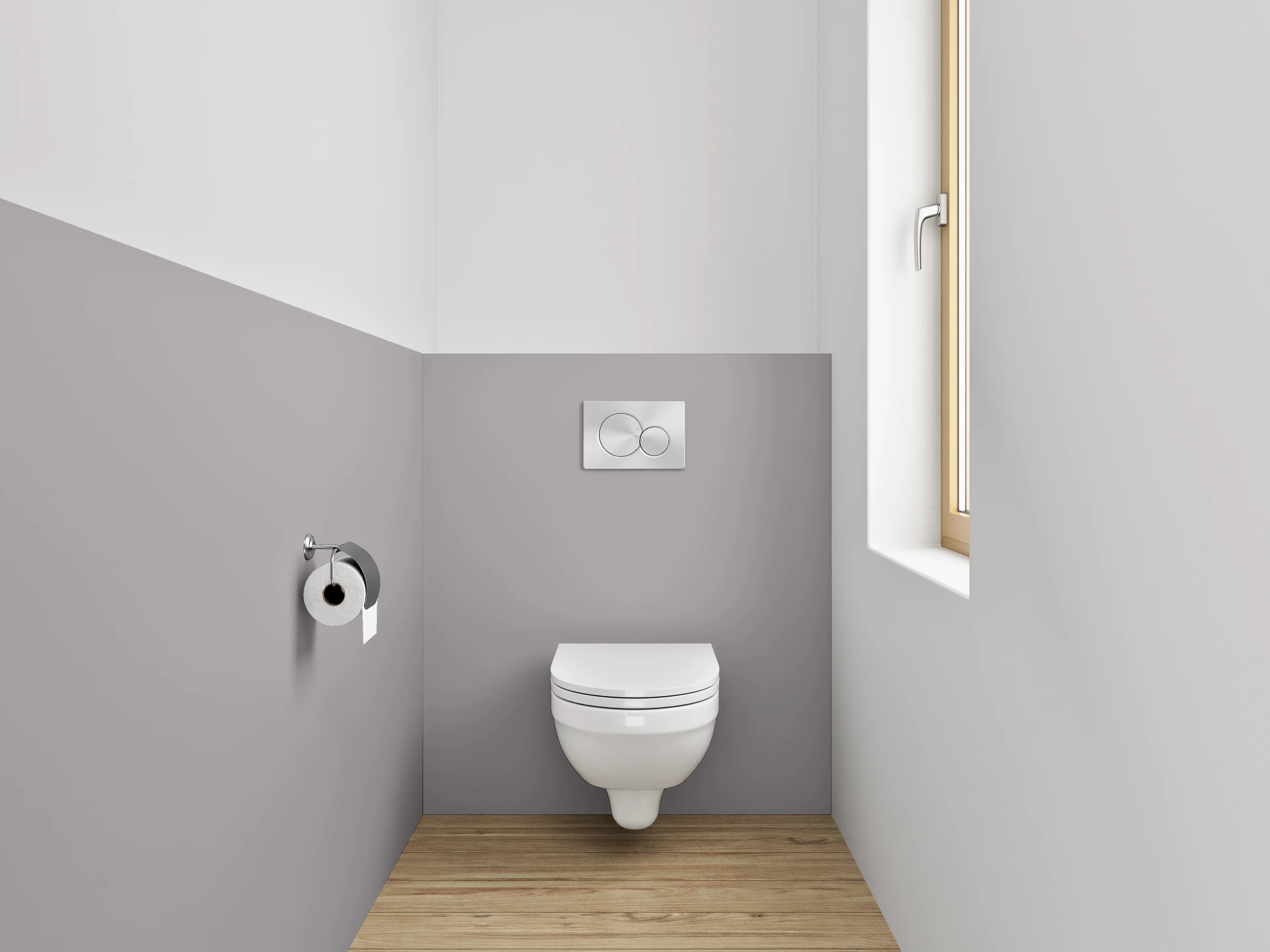 WC-Rückwand - RAL 7036 Platingrau