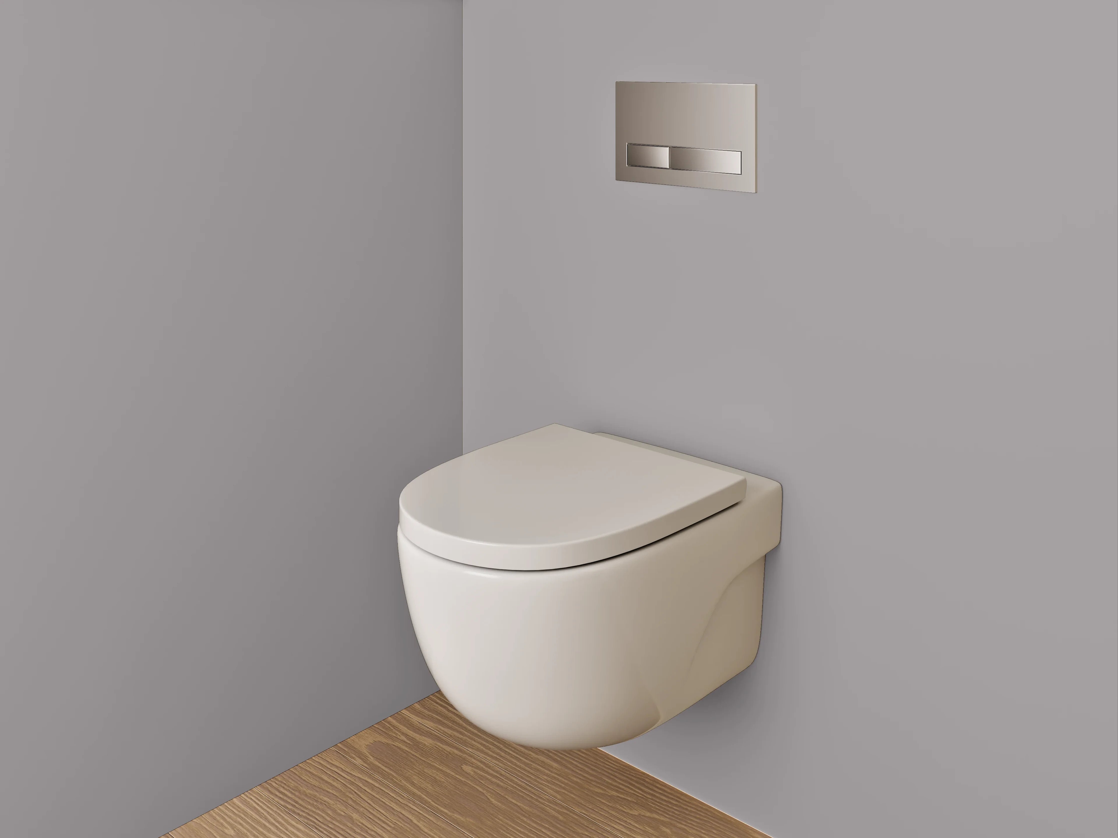 WC-Rückwand - RAL 7036 Platingrau
