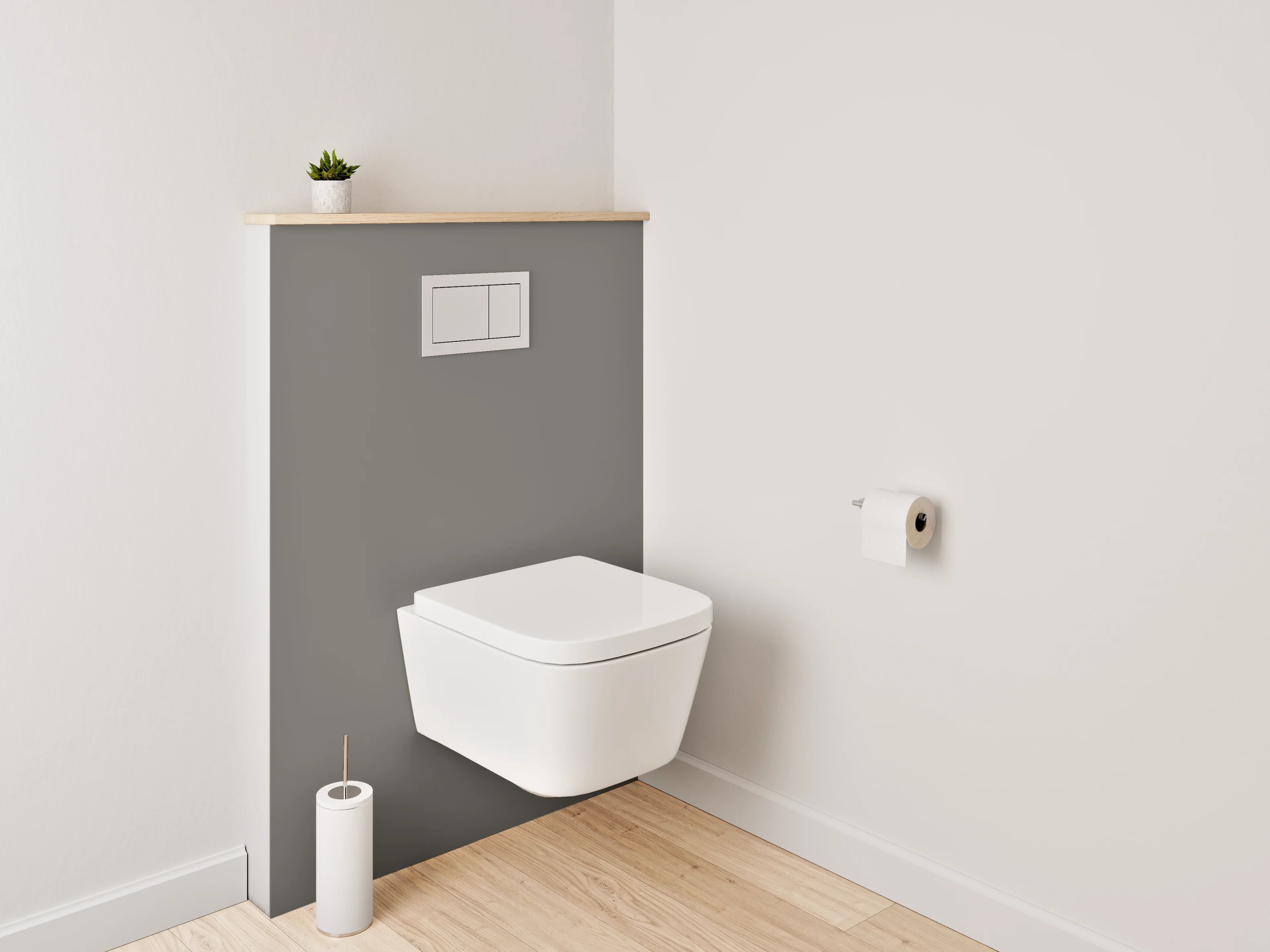 WC-Rückwand - RAL 7039 Quarzgrau