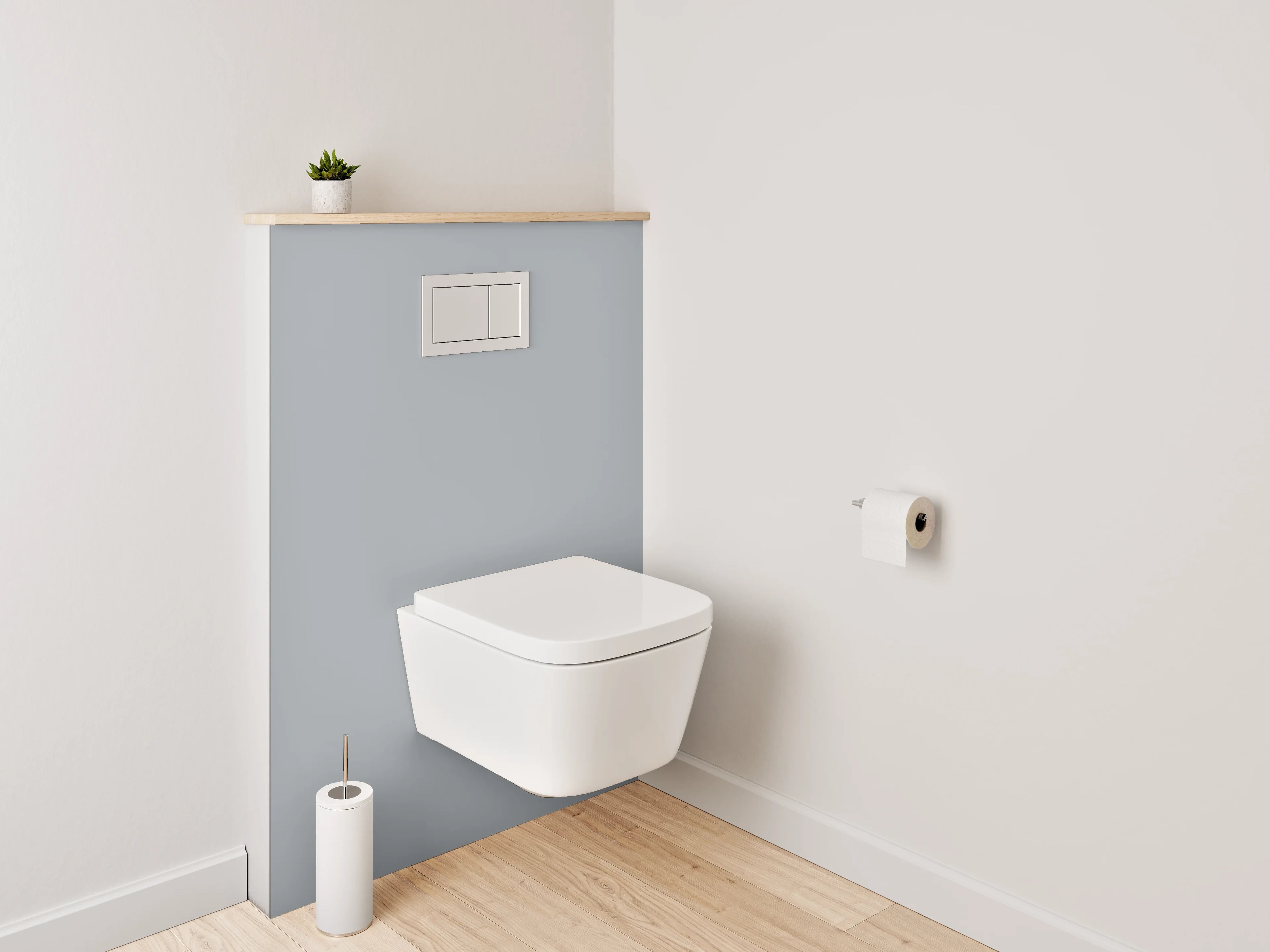 WC-Rückwand - RAL 7040 Fenstergrau