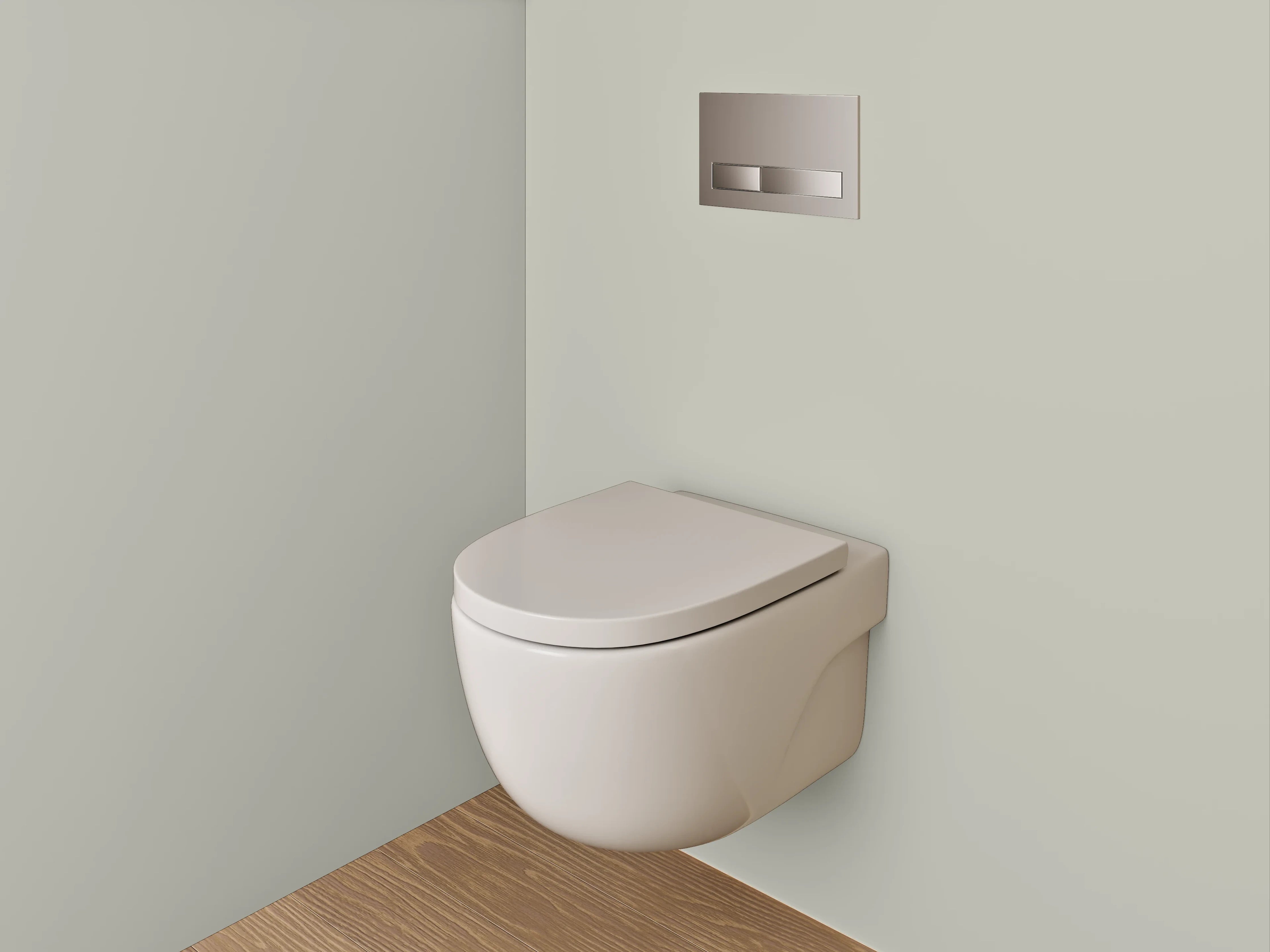 WC-Rückwand - RAL 7044 Seidengrau.