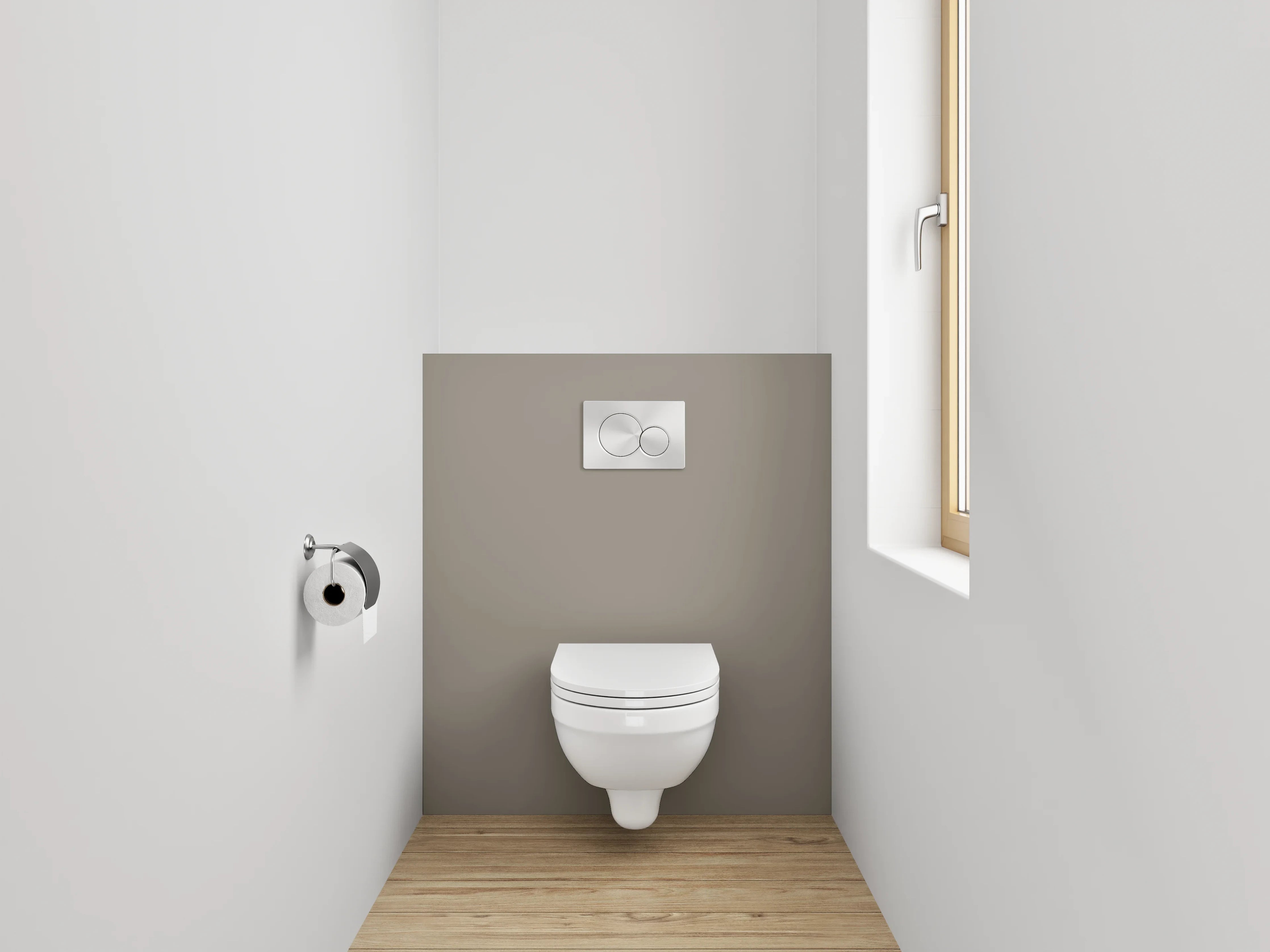 WC-Rückwand - RAL 7048 Perlmausgrau