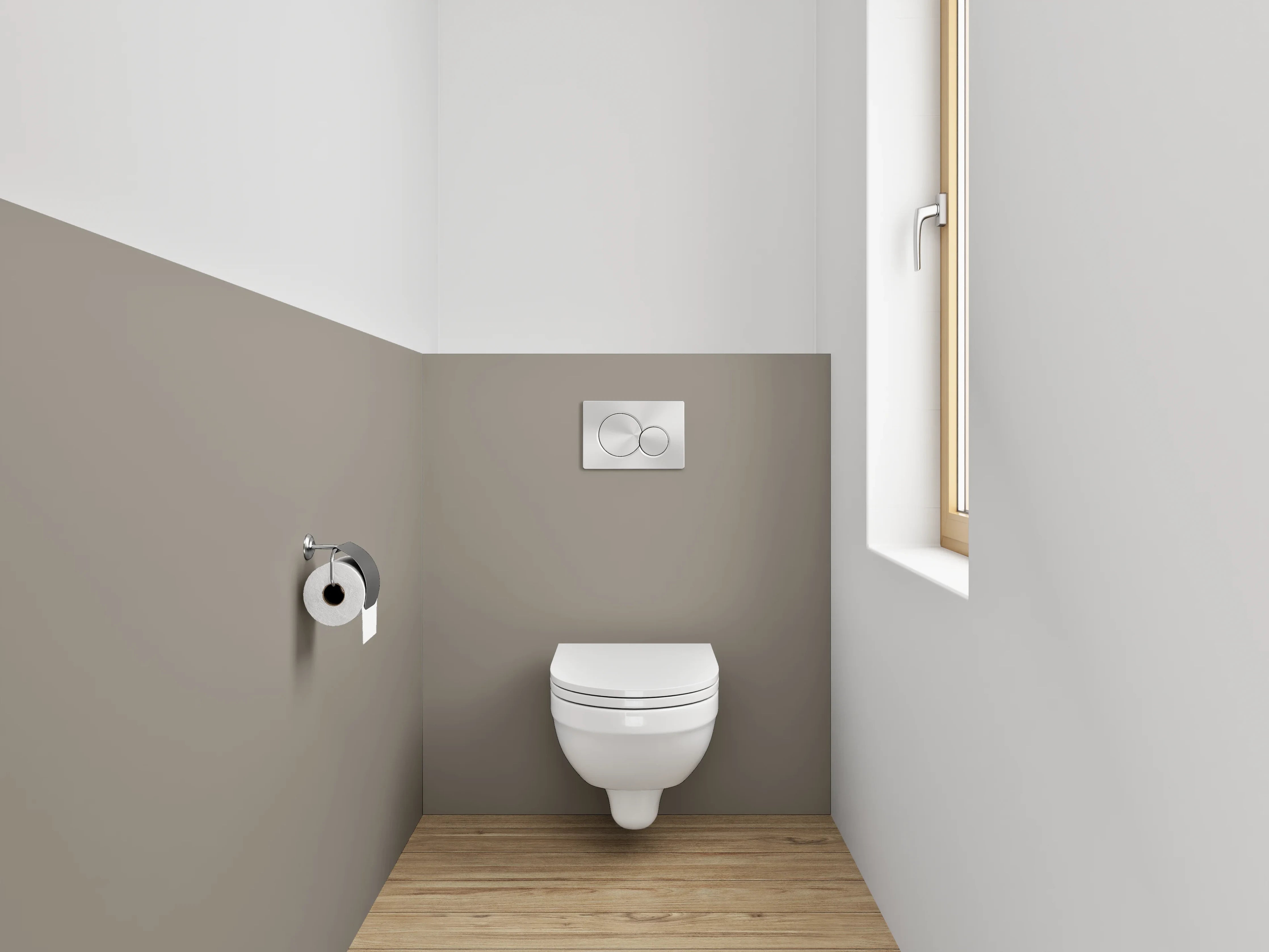 WC-Rückwand - RAL 7048 Perlmausgrau