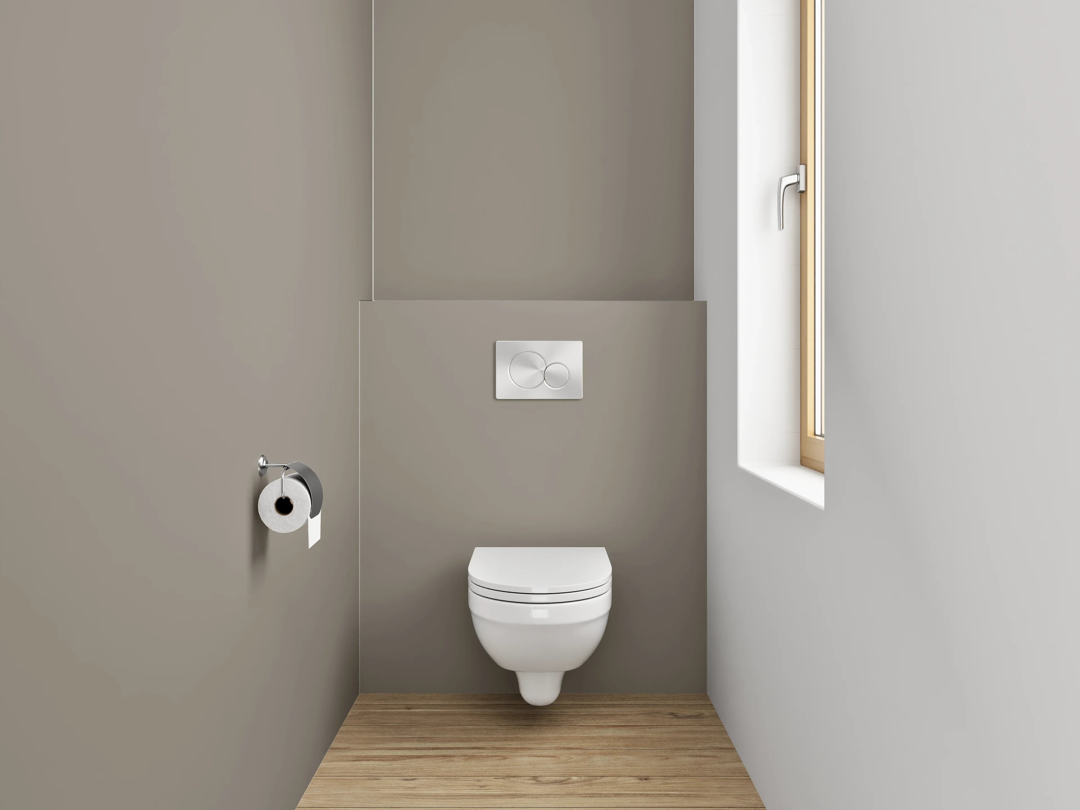 WC-Rückwand - RAL 7048 Perlmausgrau