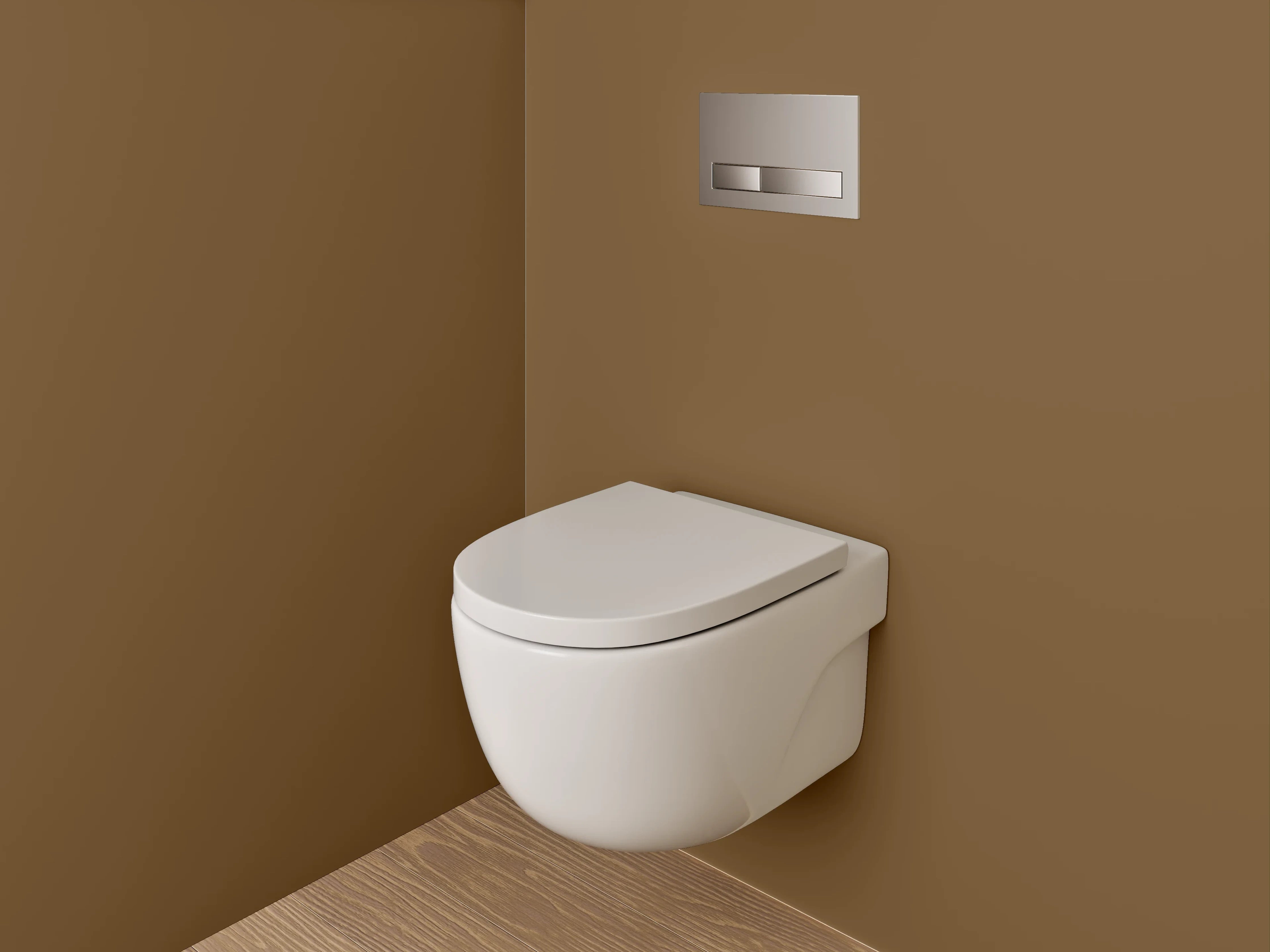 WC-Rückwand - RAL 8008 Olivbraun