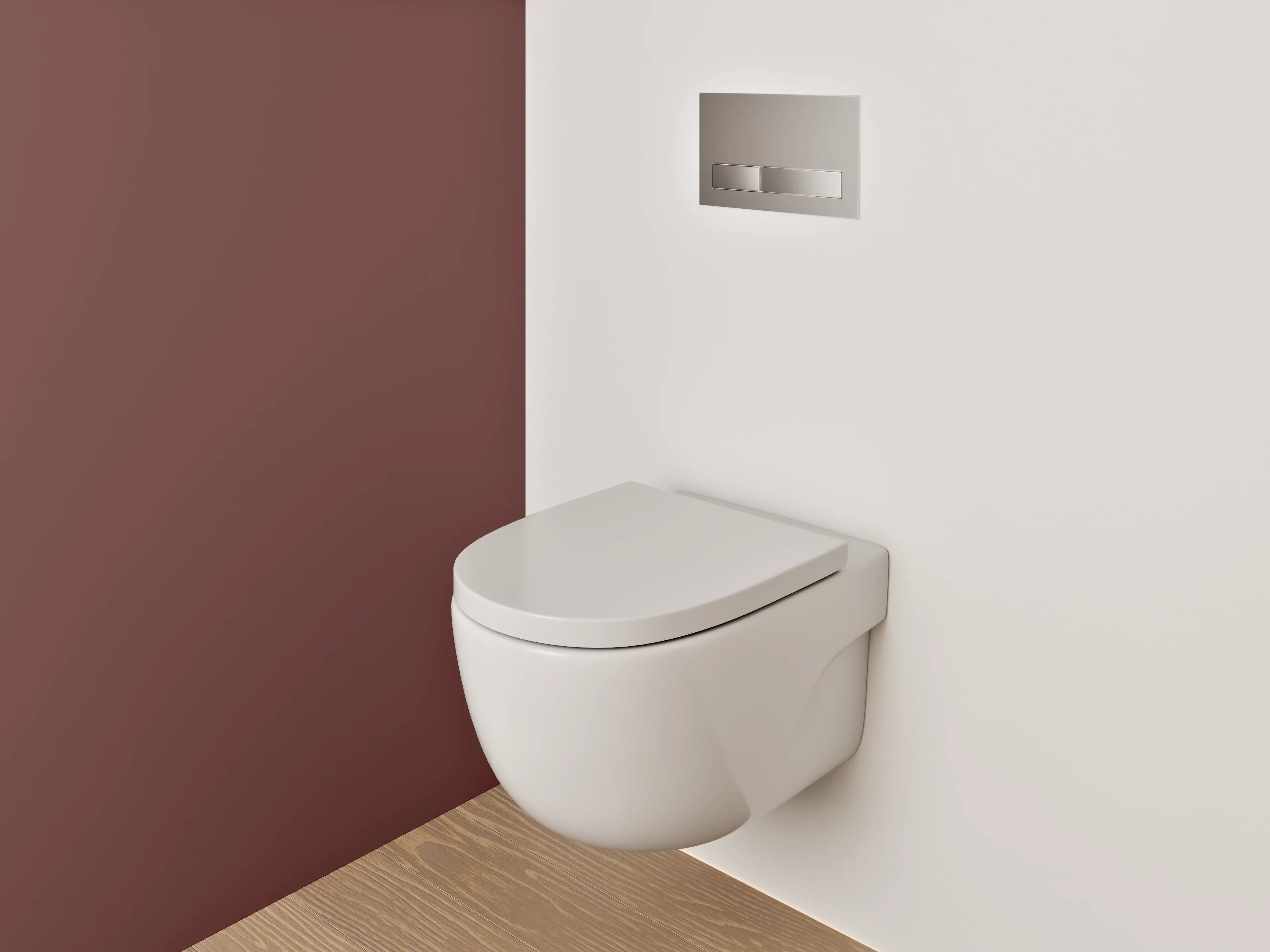 WC-Rückwand - RAL 8012 Rotbraun