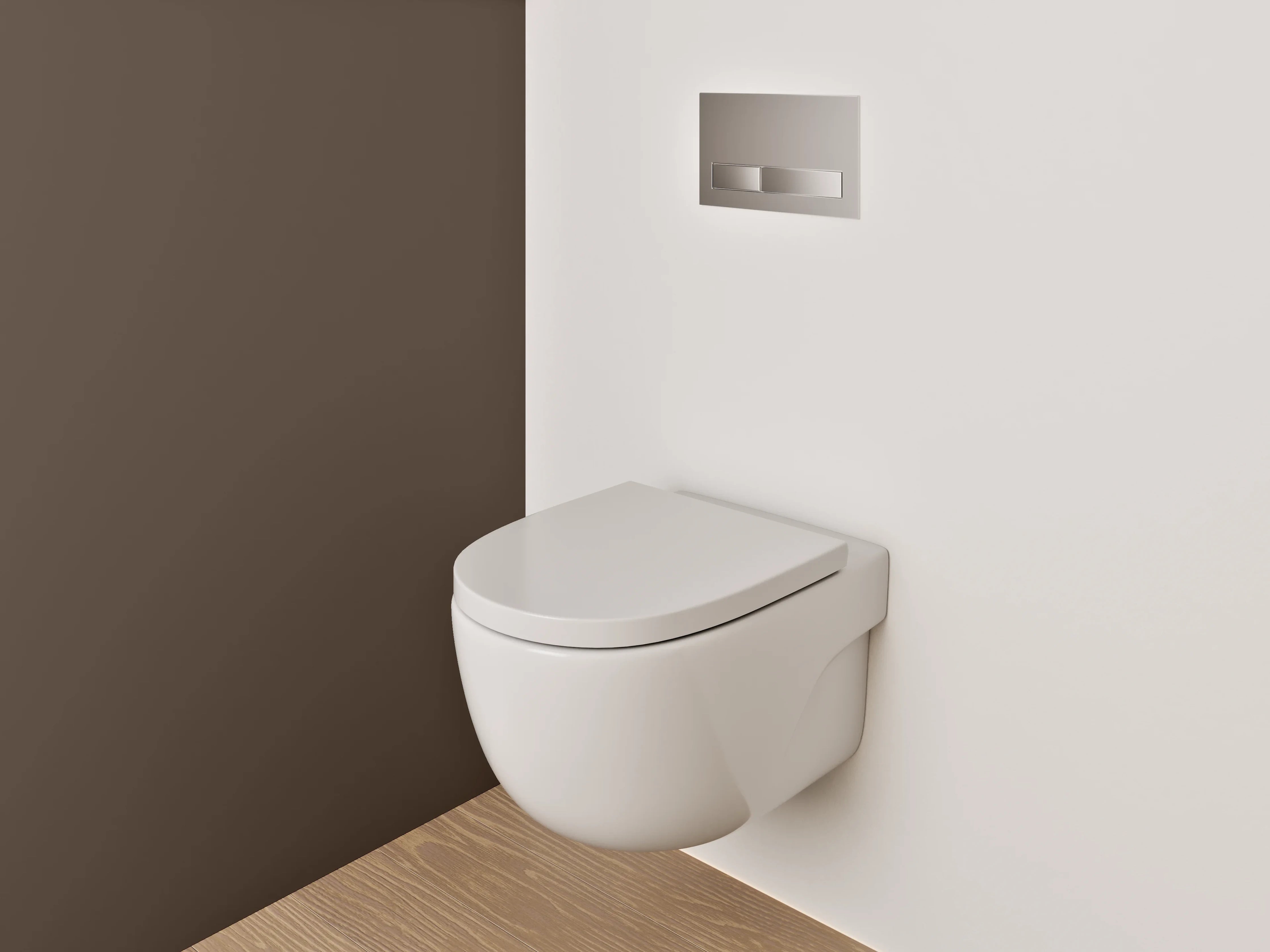 WC-Rückwand - RAL 8014 Sepiabraun