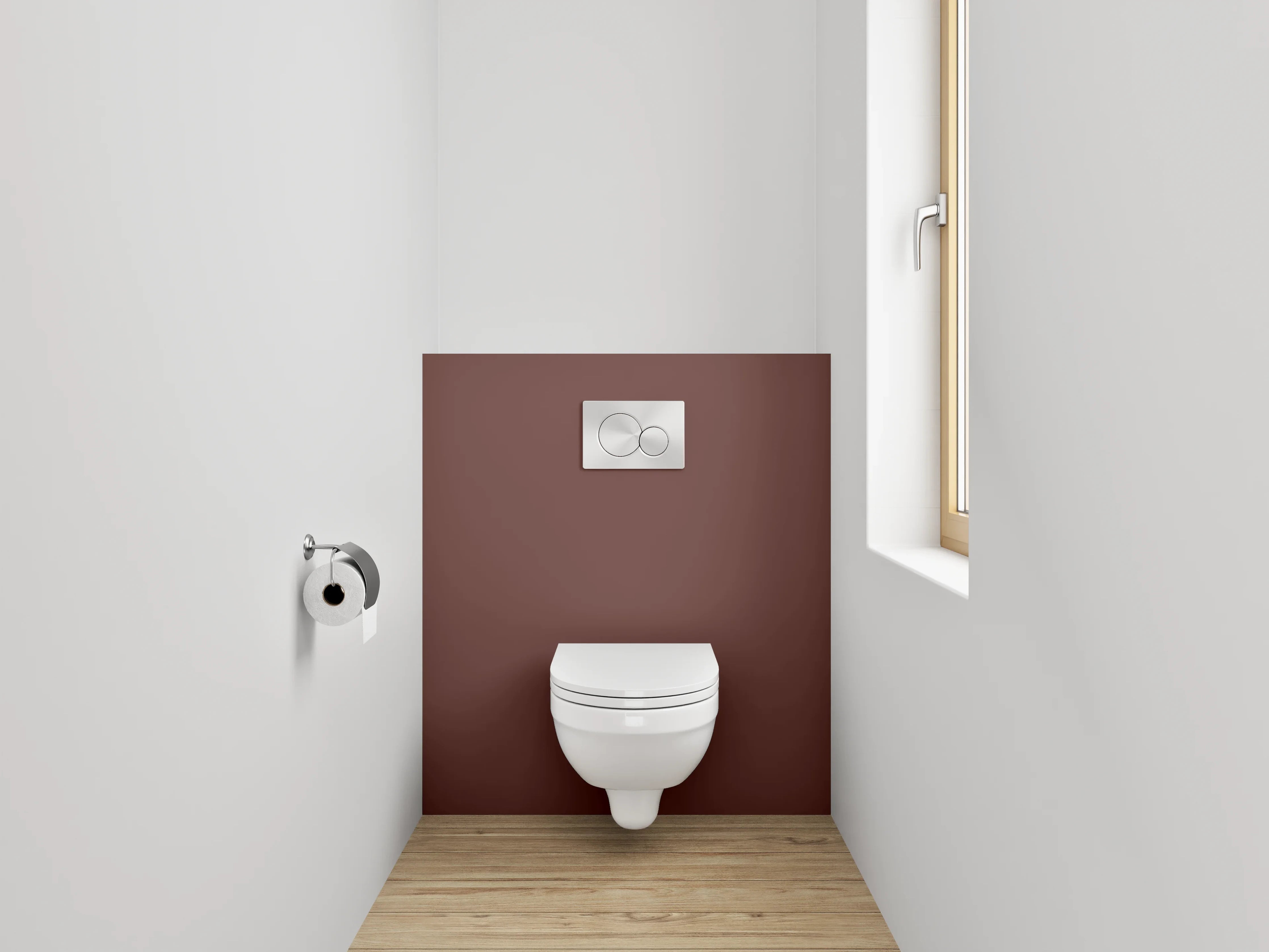 WC-Rückwand - RAL 8015 Kastanienbraun