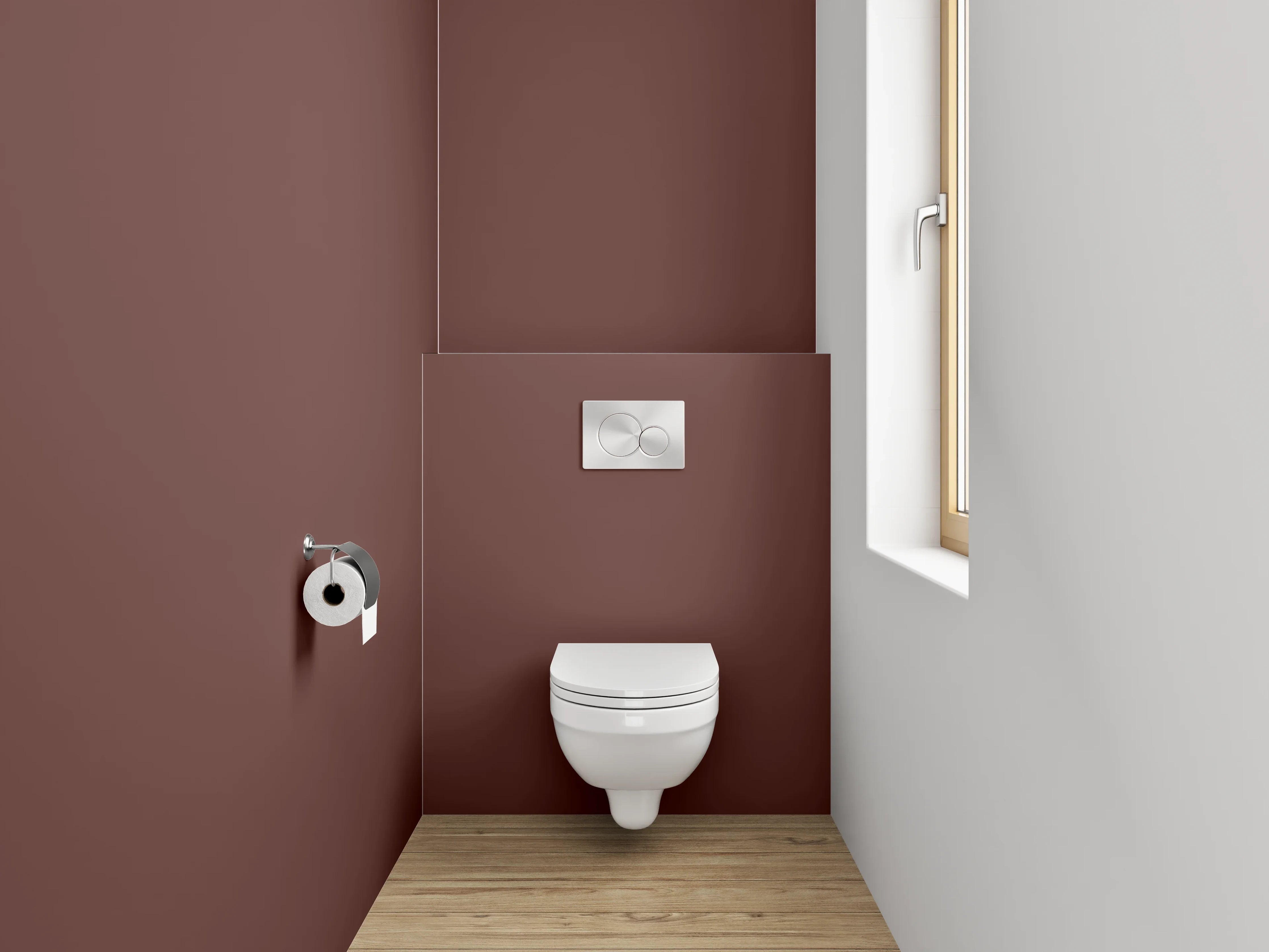 WC-Rückwand - RAL 8015 Kastanienbraun