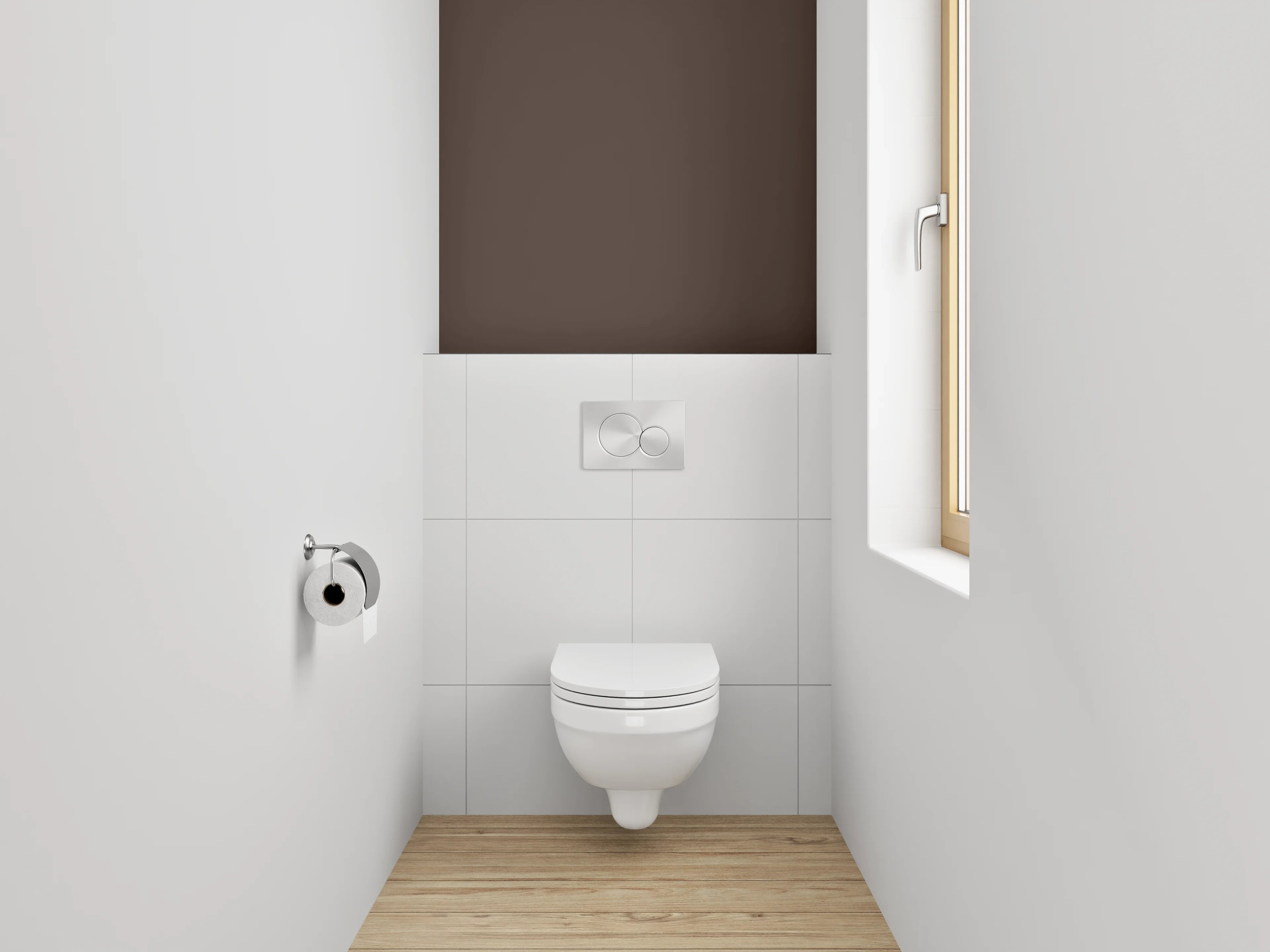 WC-Rückwand - RAL 8017 Schokoladenbraun