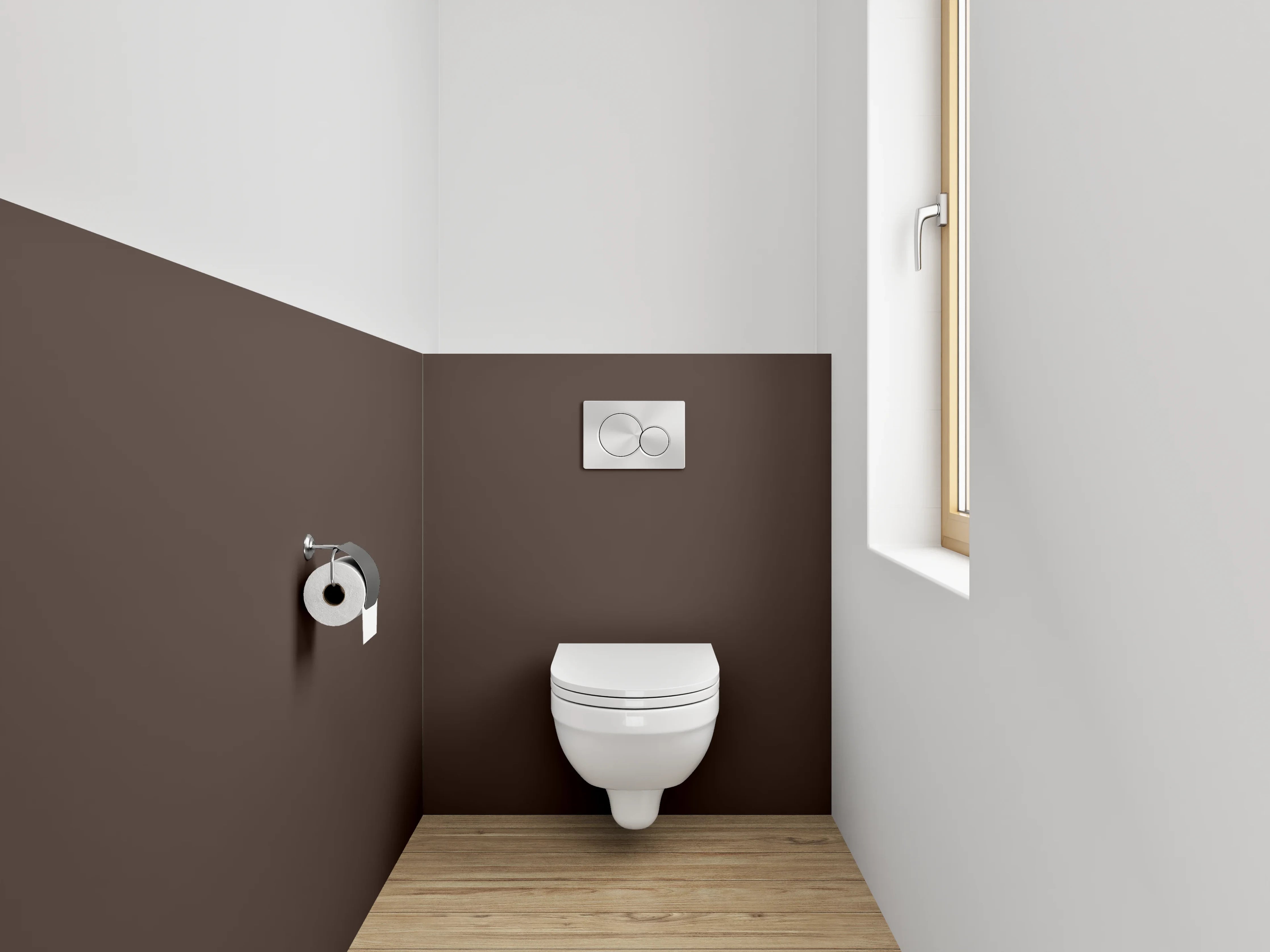 WC-Rückwand - RAL 8017 Schokoladenbraun
