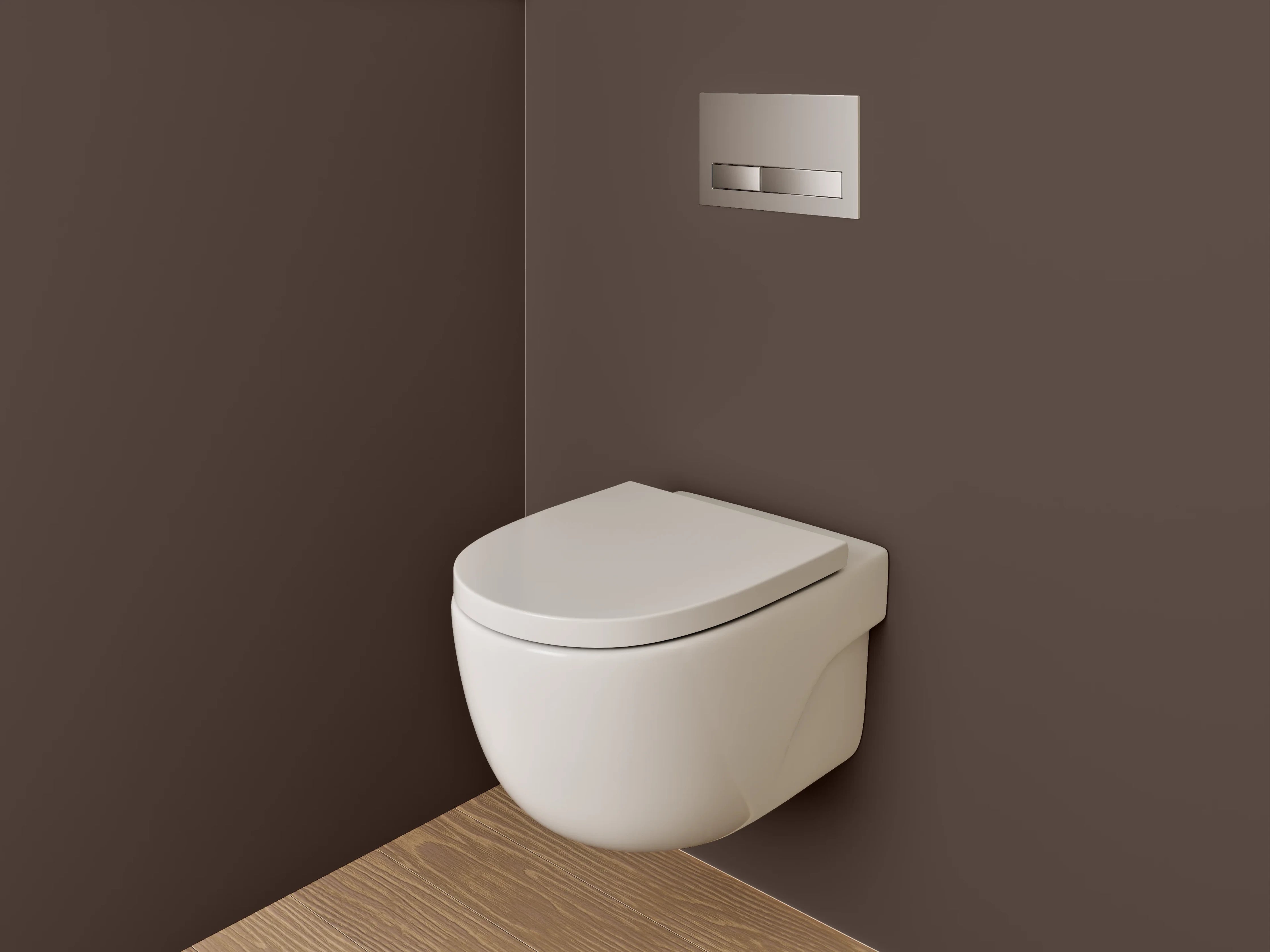 WC-Rückwand - RAL 8017 Schokoladenbraun