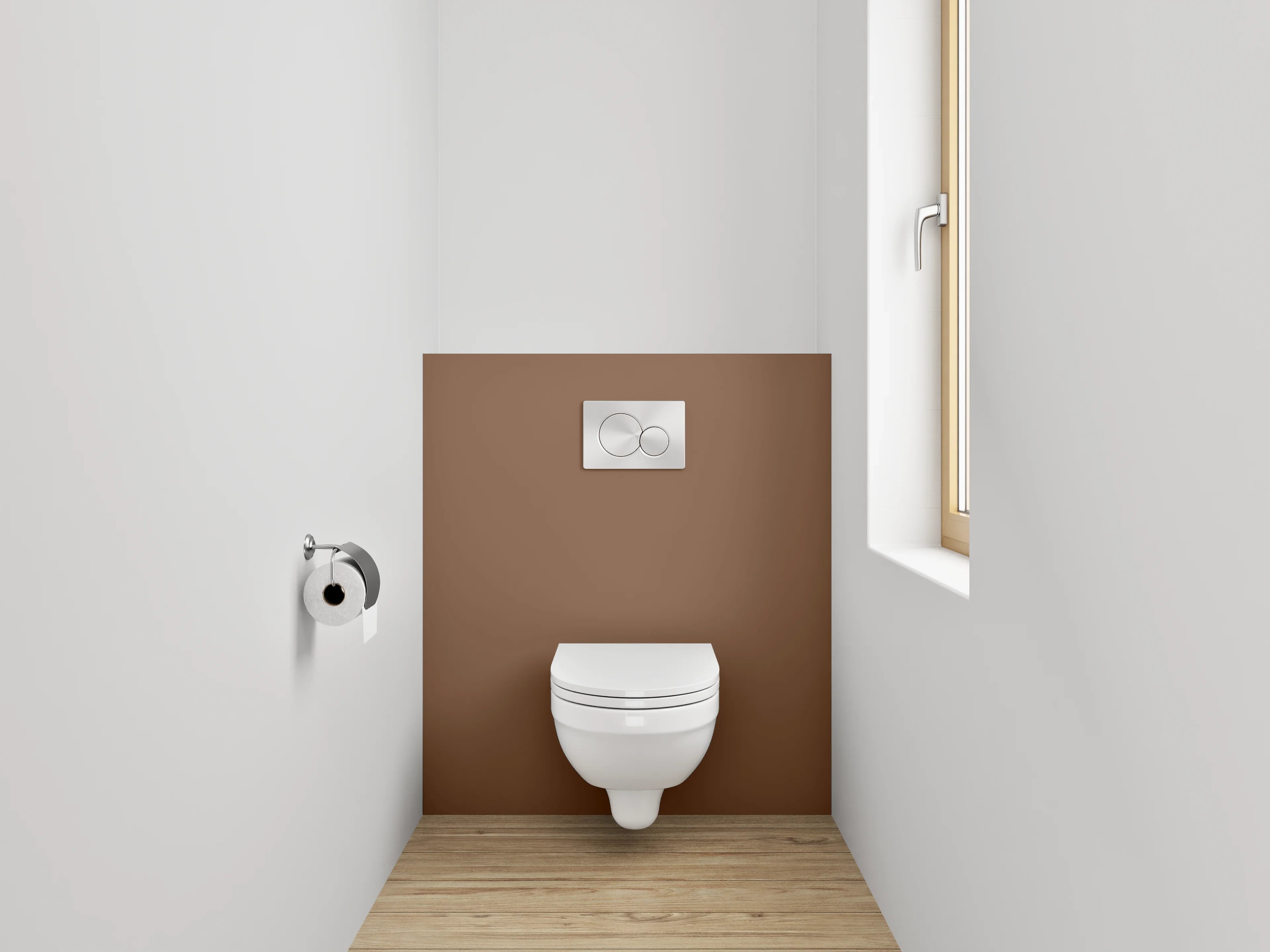 WC-Rückwand - RAL 8024 Beigebraun