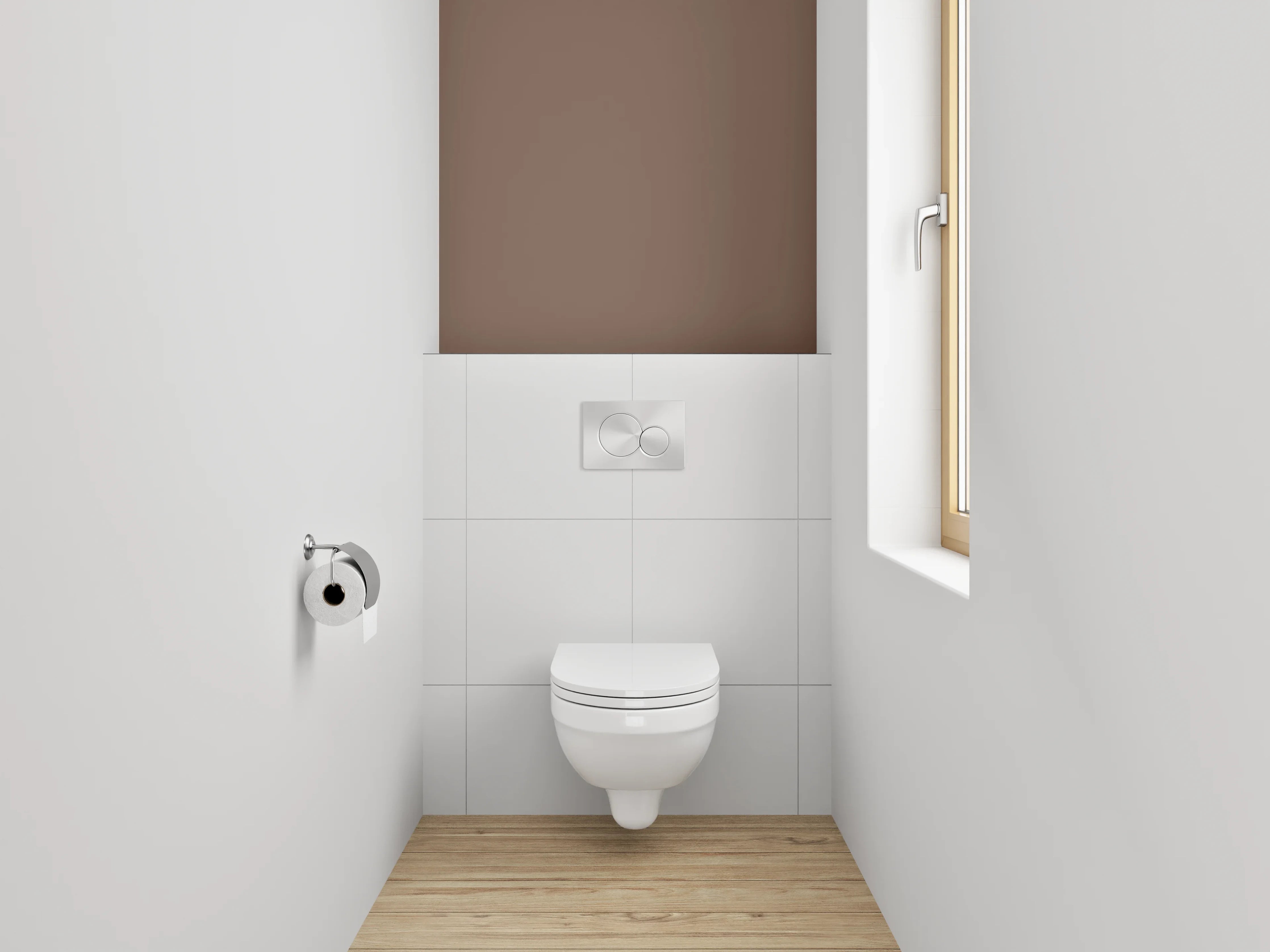 WC-Rückwand - RAL 8025 Blassbraunstreifenbraun