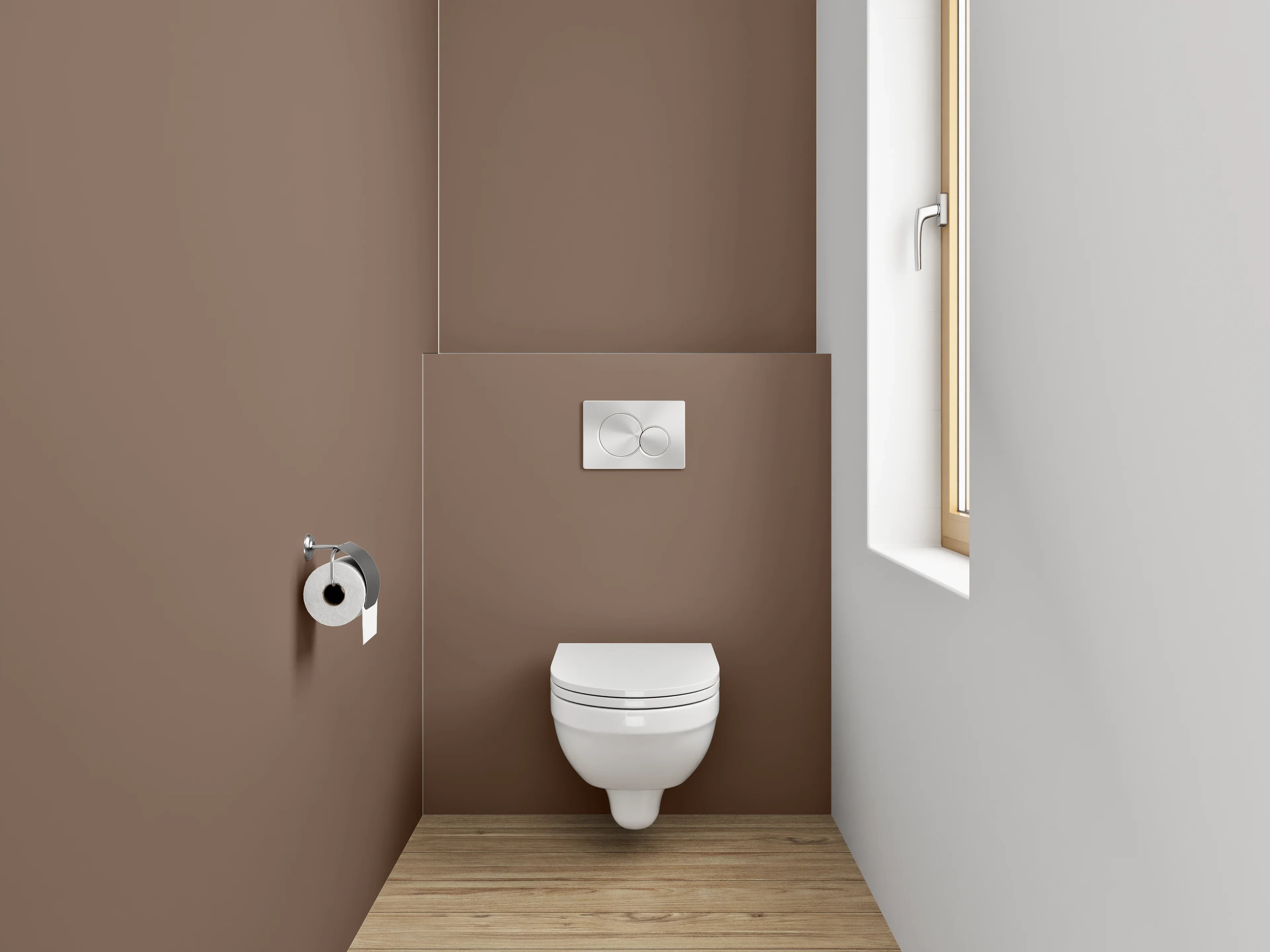WC-Rückwand - RAL 8025 Blassbraunstreifenbraun