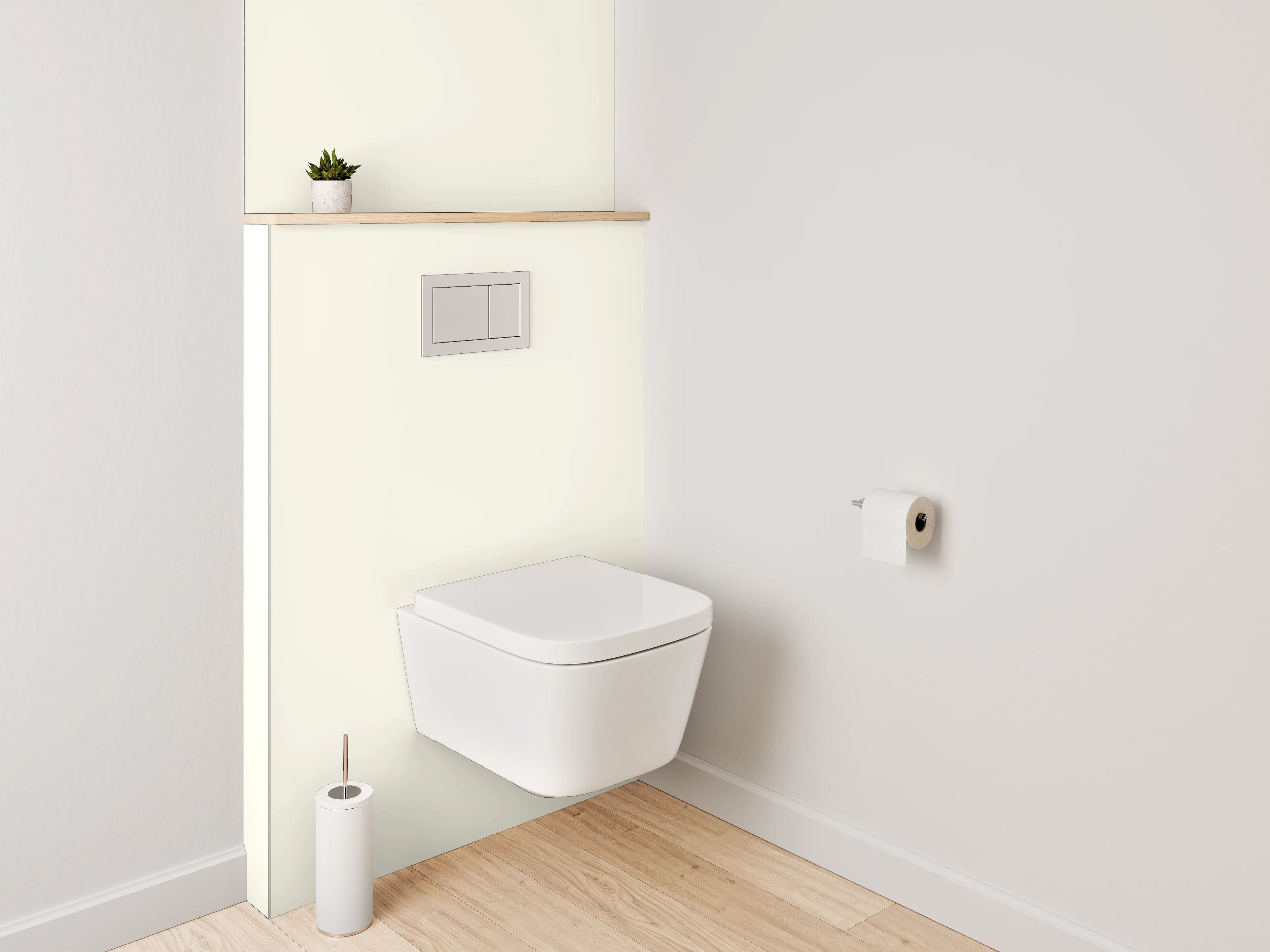 WC-Rückwand - RAL 9001 Cremeweiß