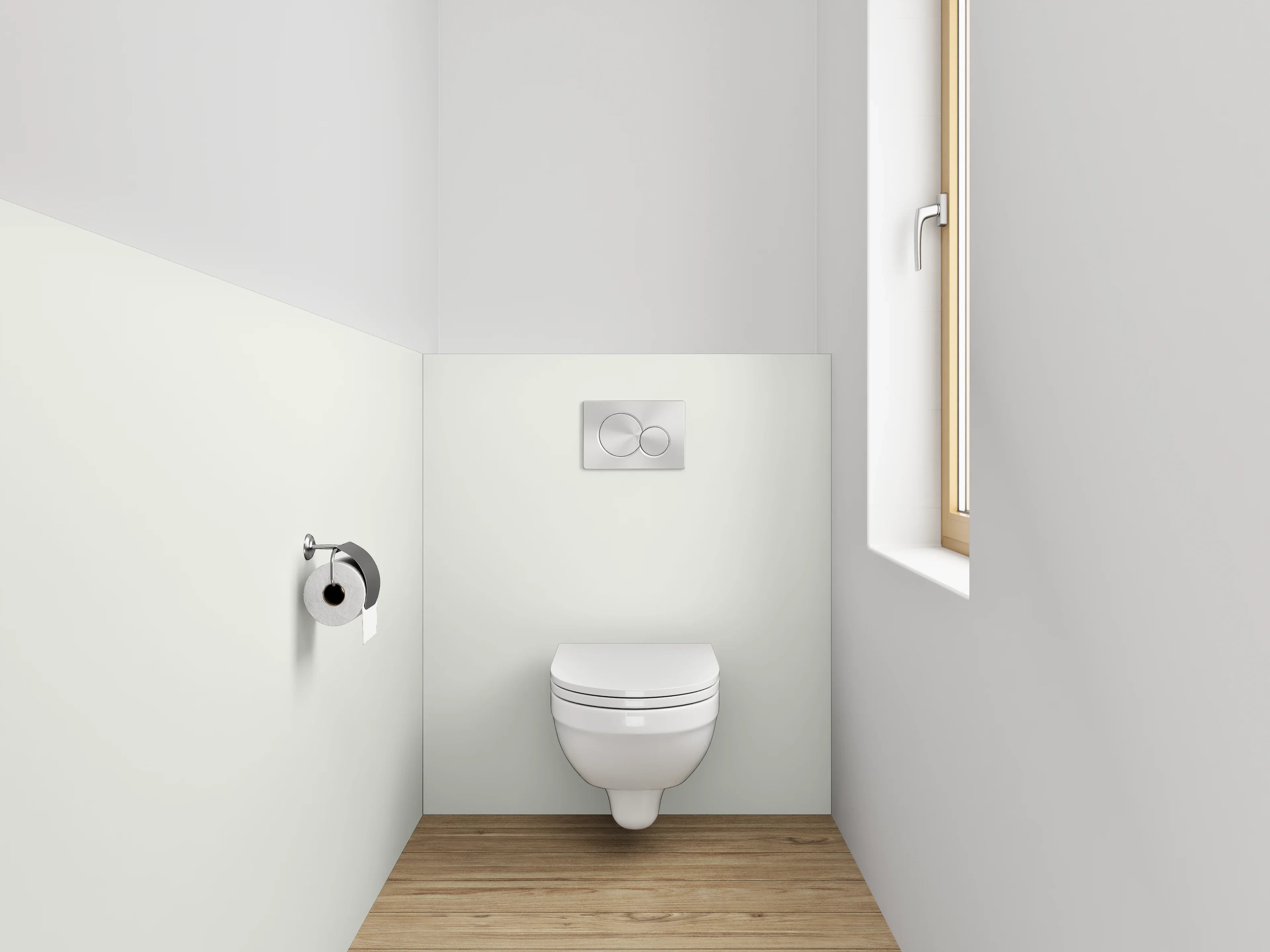 WC-Rückwand - RAL 9002 Grauweiß