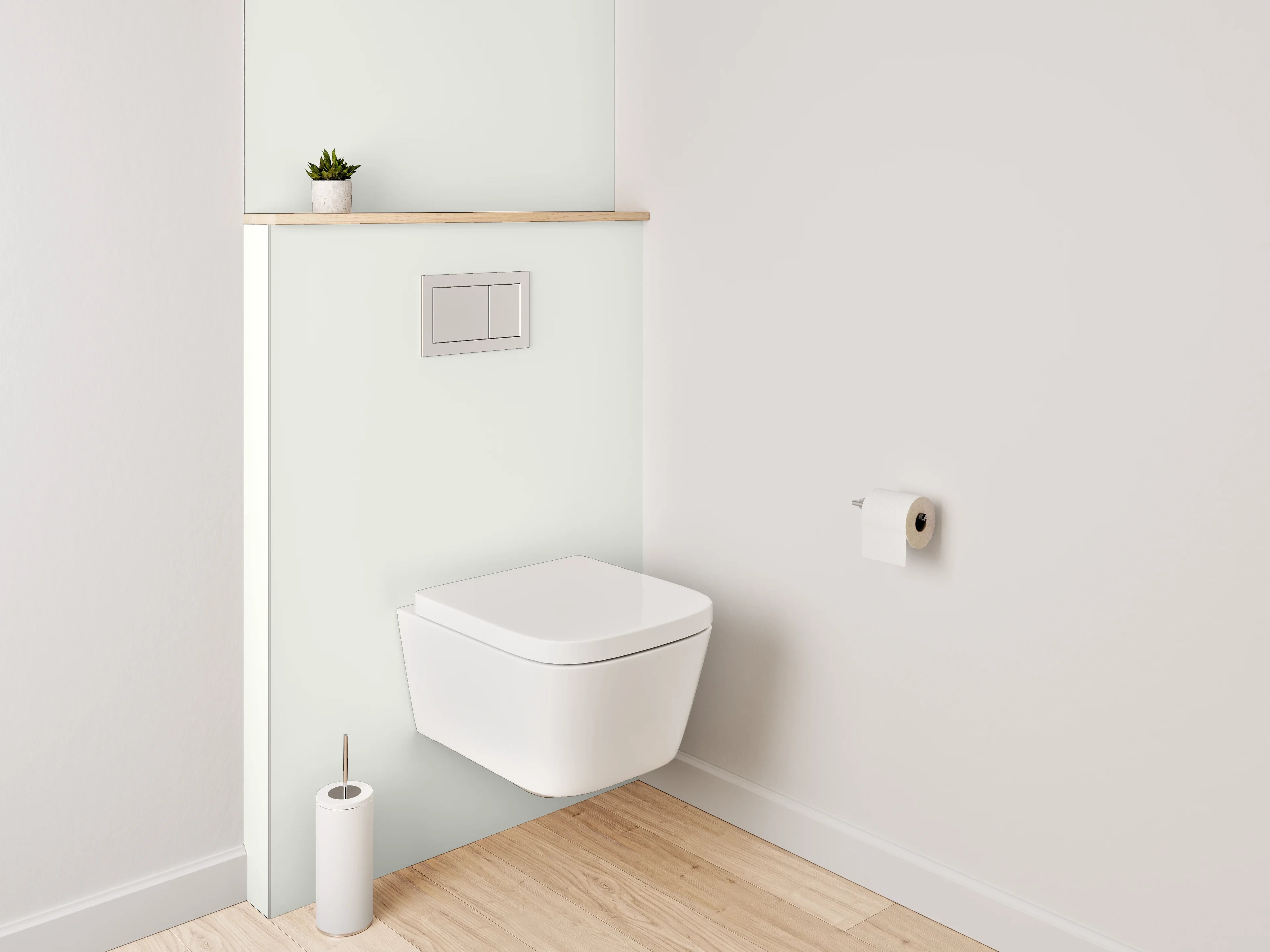 WC-Rückwand - RAL 9002 Grauweiß