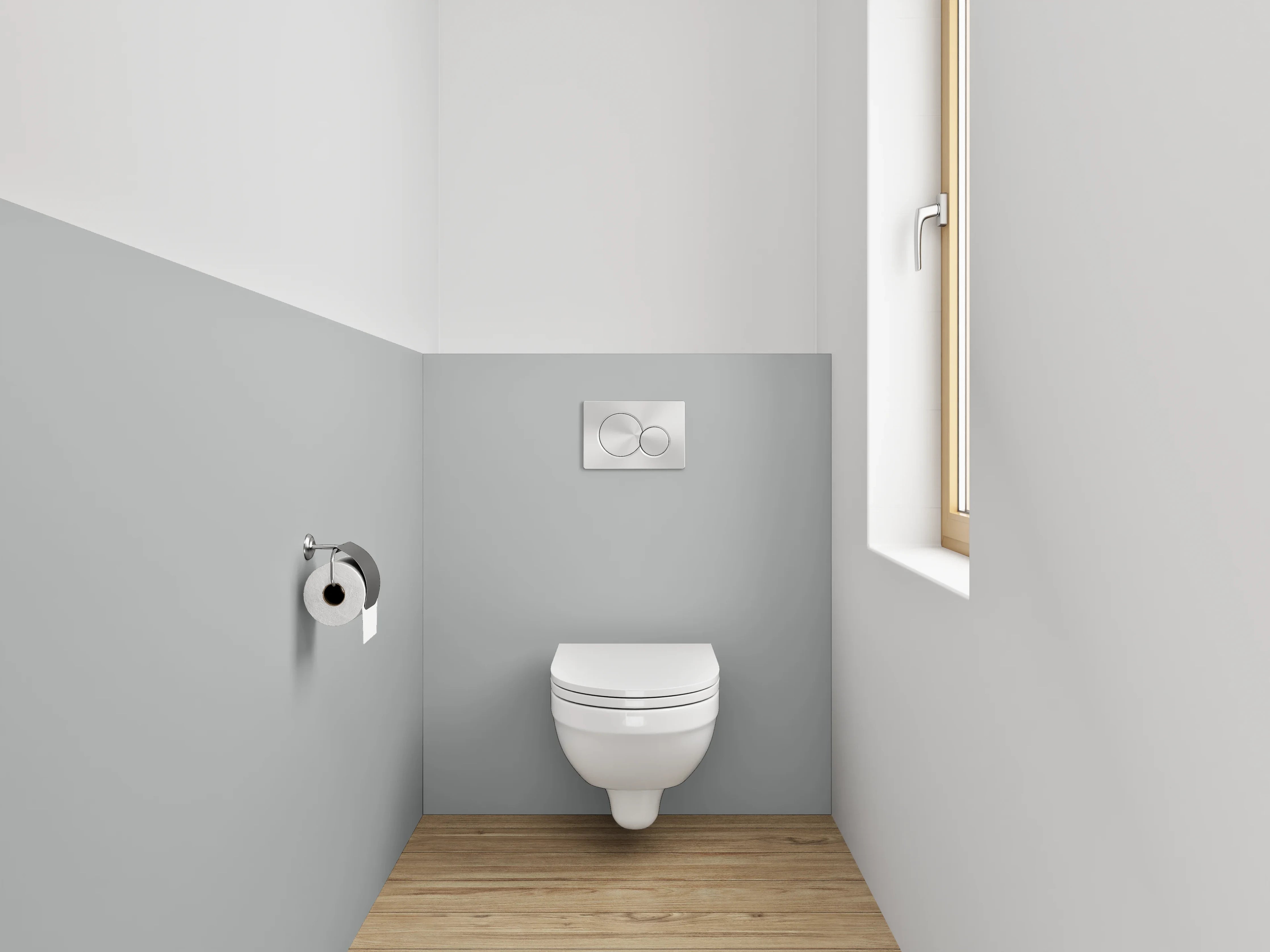 WC-Rückwand - RAL 9006 Weißaluminium