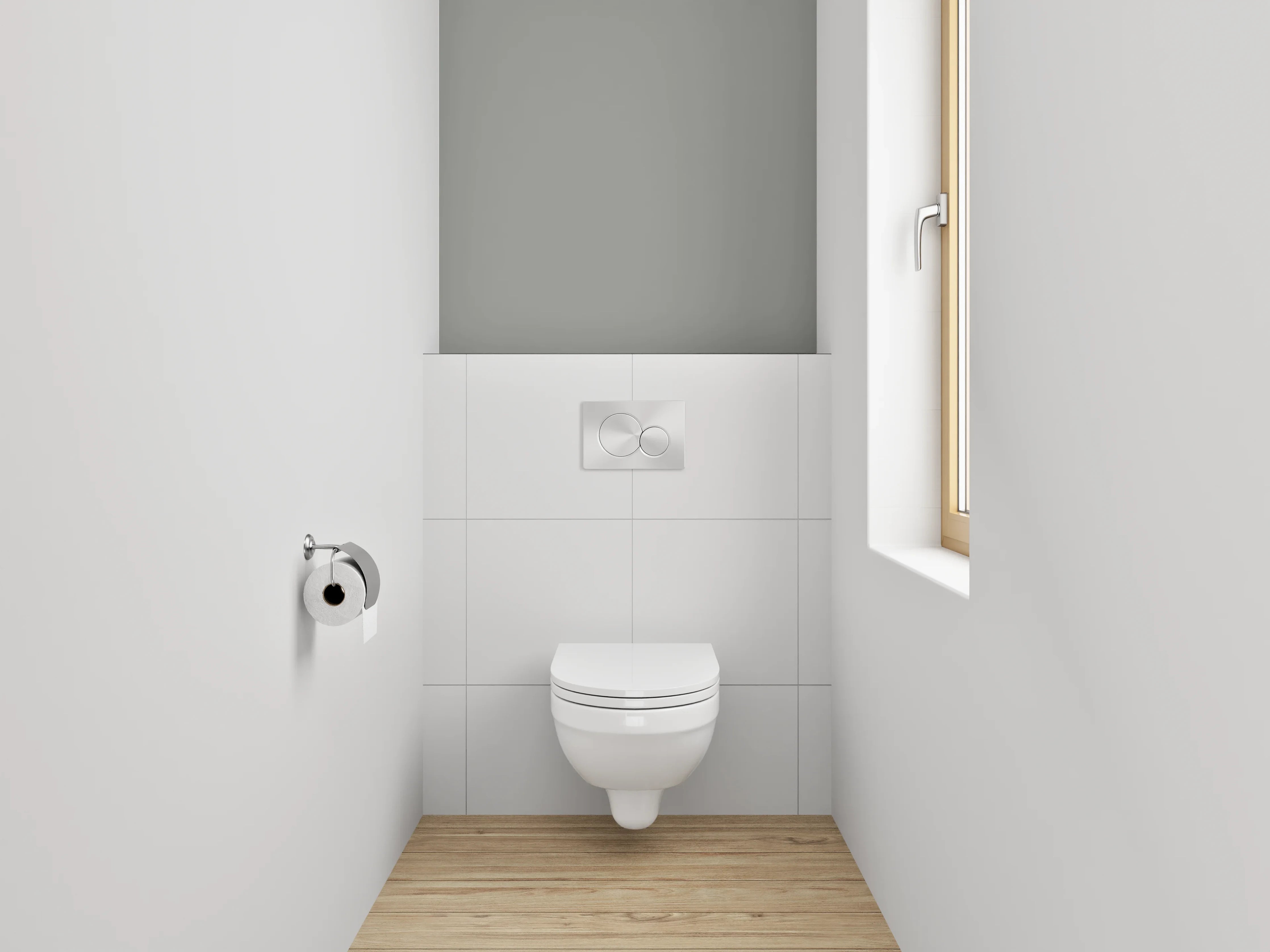 WC-Rückwand - RAL 9007 Graualuminium