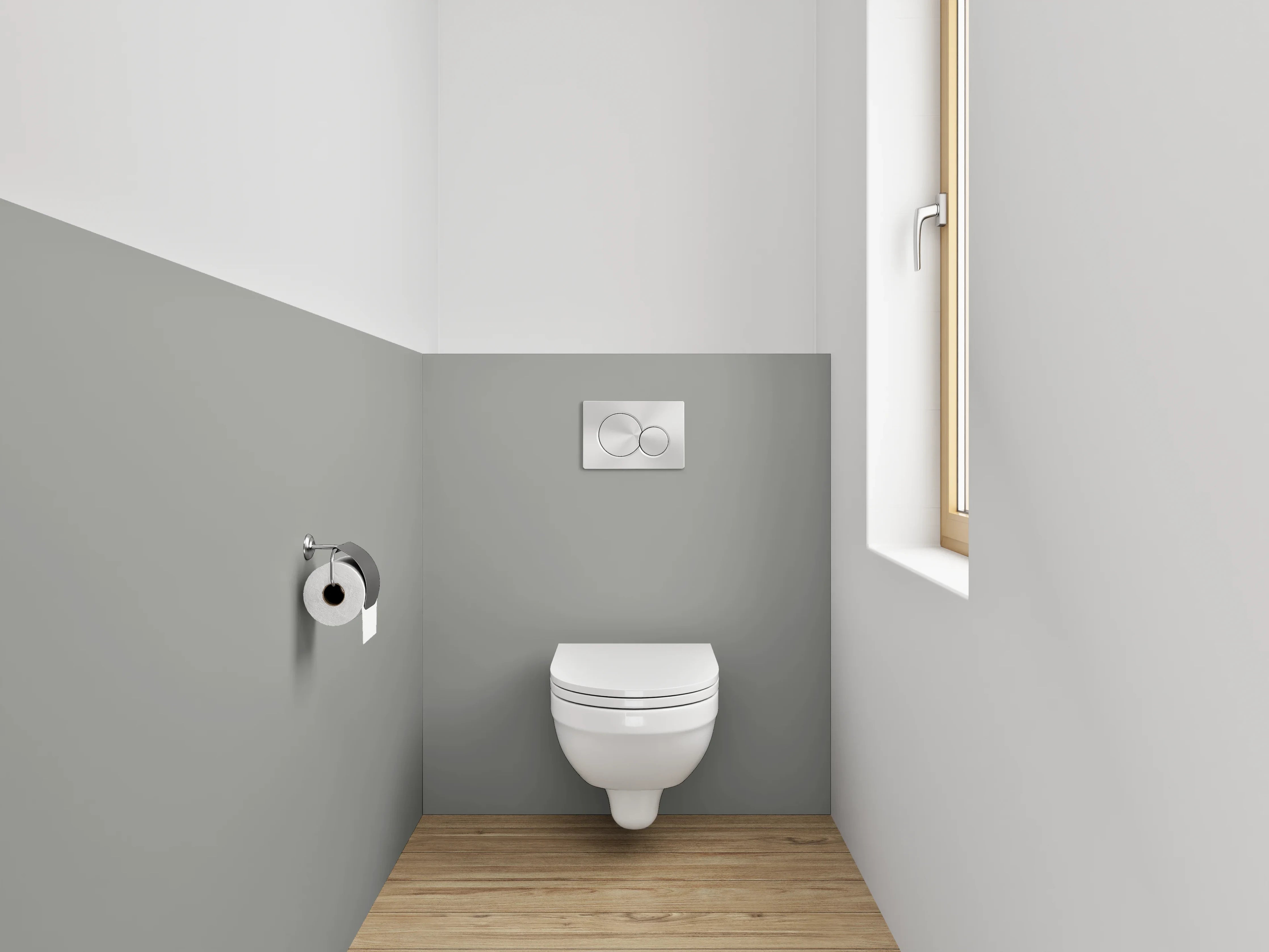 WC-Rückwand - RAL 9007 Graualuminium