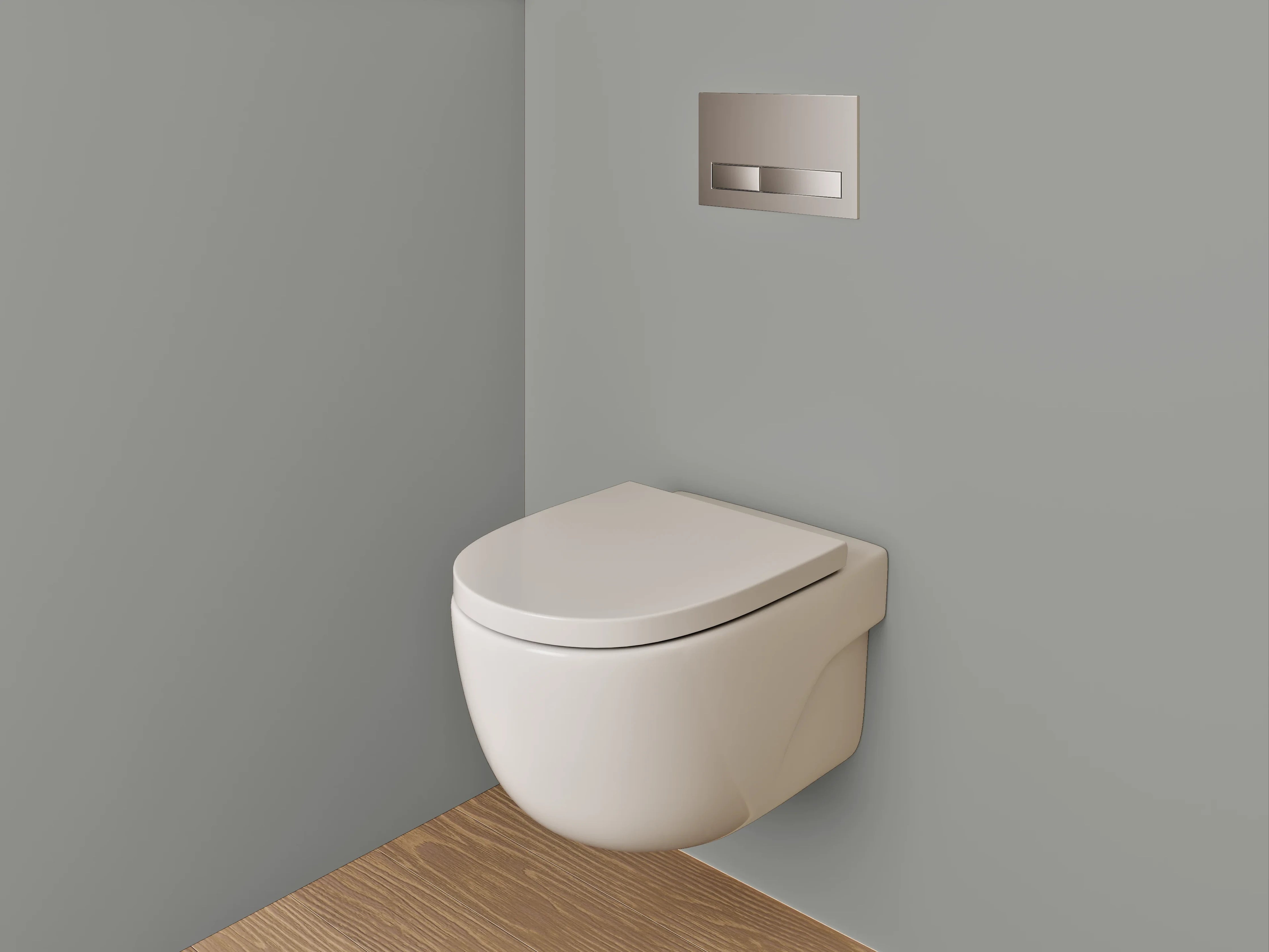 WC-Rückwand - RAL 9007 Graualuminium